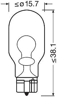 OSRAM Original Line W16W Signal Lamp, Metal Wedge Base, 2-Pack - immagine 2