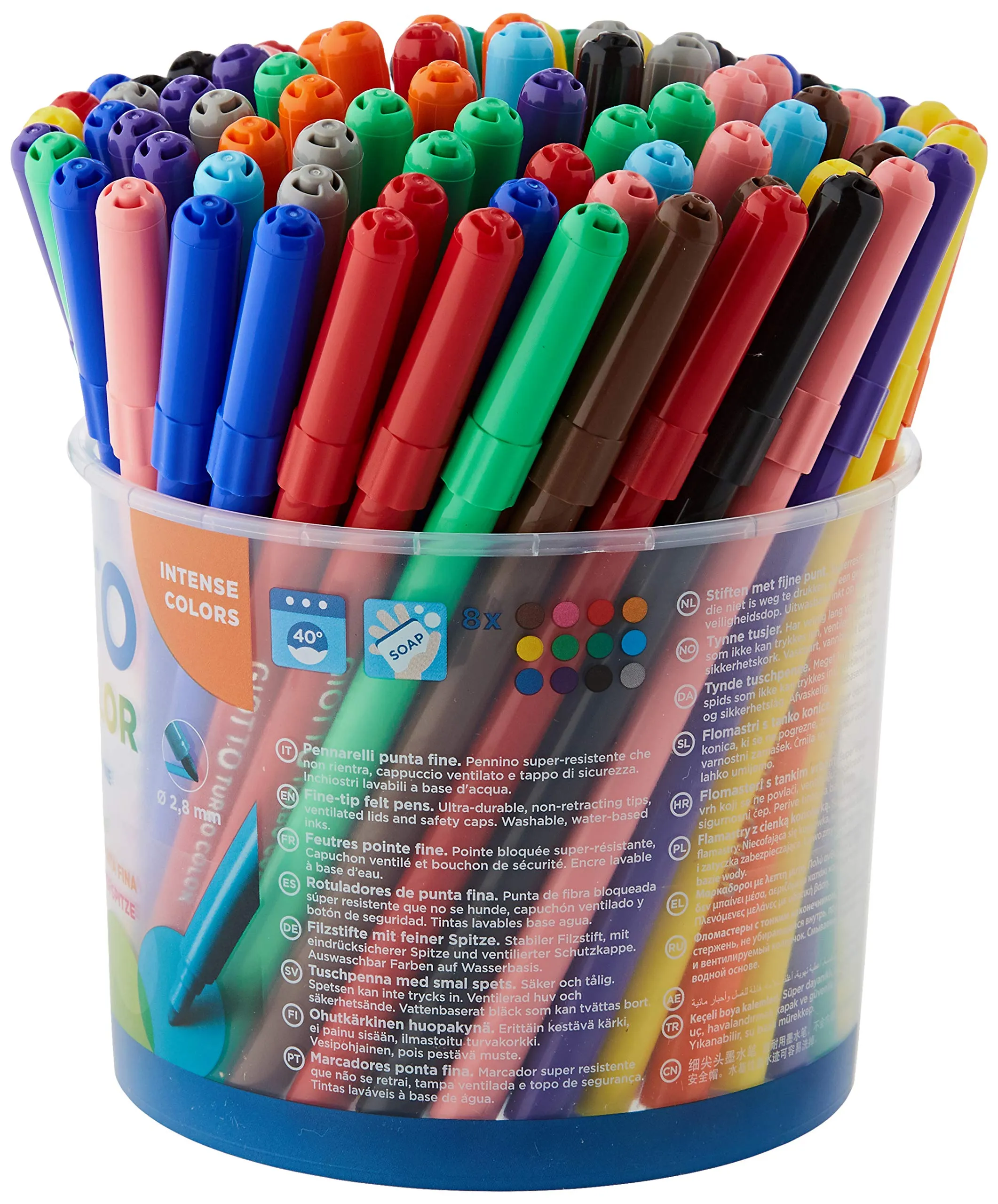 Giotto Turbo Color Pennarelli a Punta Fine, 2.8 mm, 96 pezzi - immagine 2