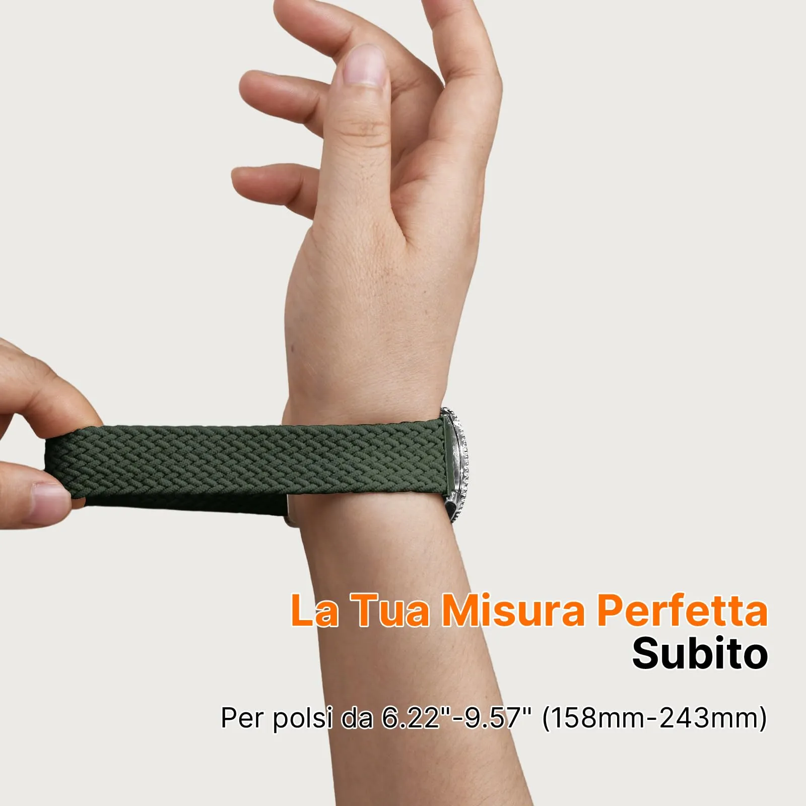 Fullmosa Cinturino in Nylon 22mm per Smartwatch e Orologi, Sgancio Rapido Magnetico - immagine 4