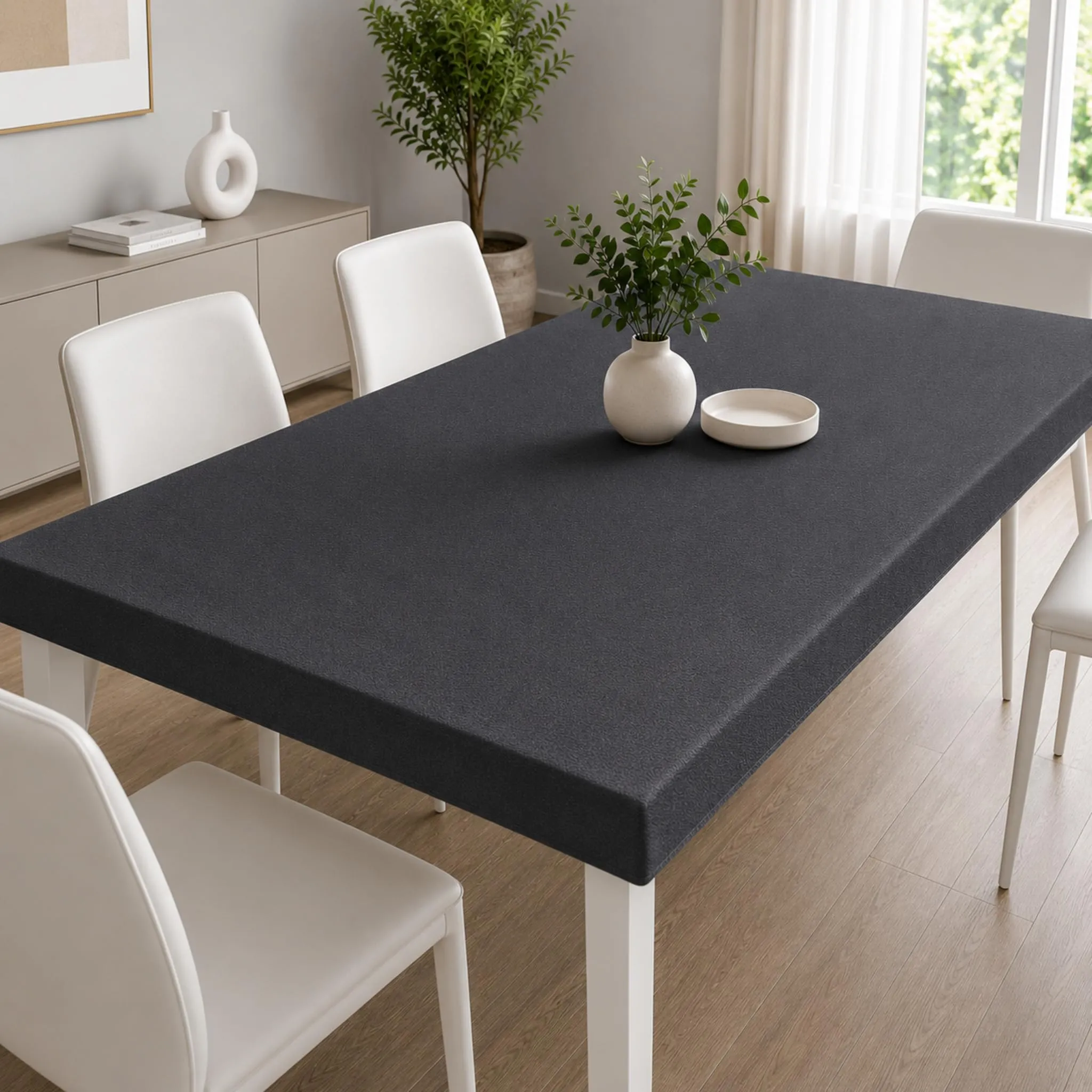 Buccia di Mela Copritavolo Elasticizzato, Grigio, 12 Posti - immagine 1