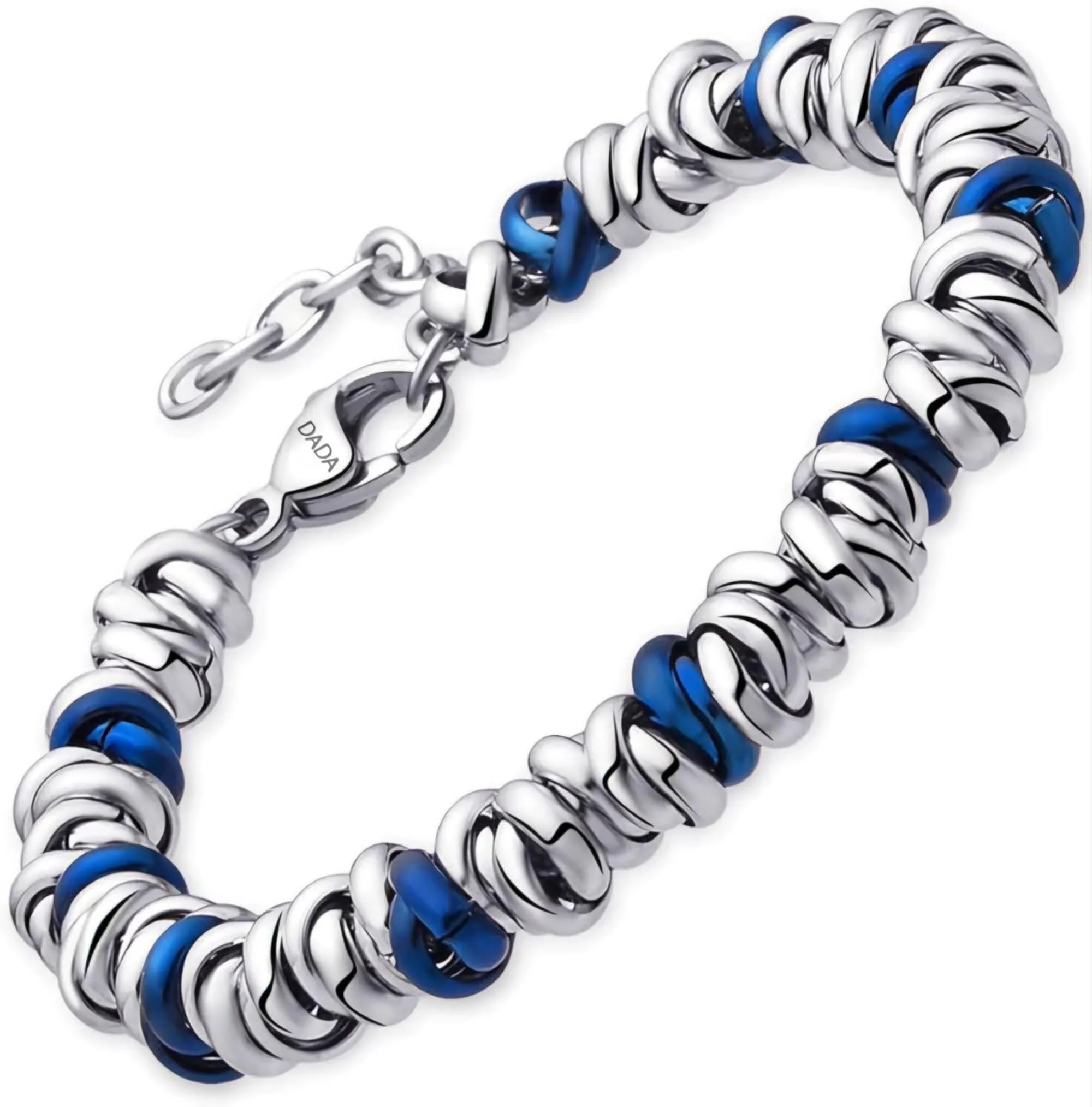 Dada Gioielli Bracciale Donna Nodini Intrecciati Acciaio Blu - immagine 1