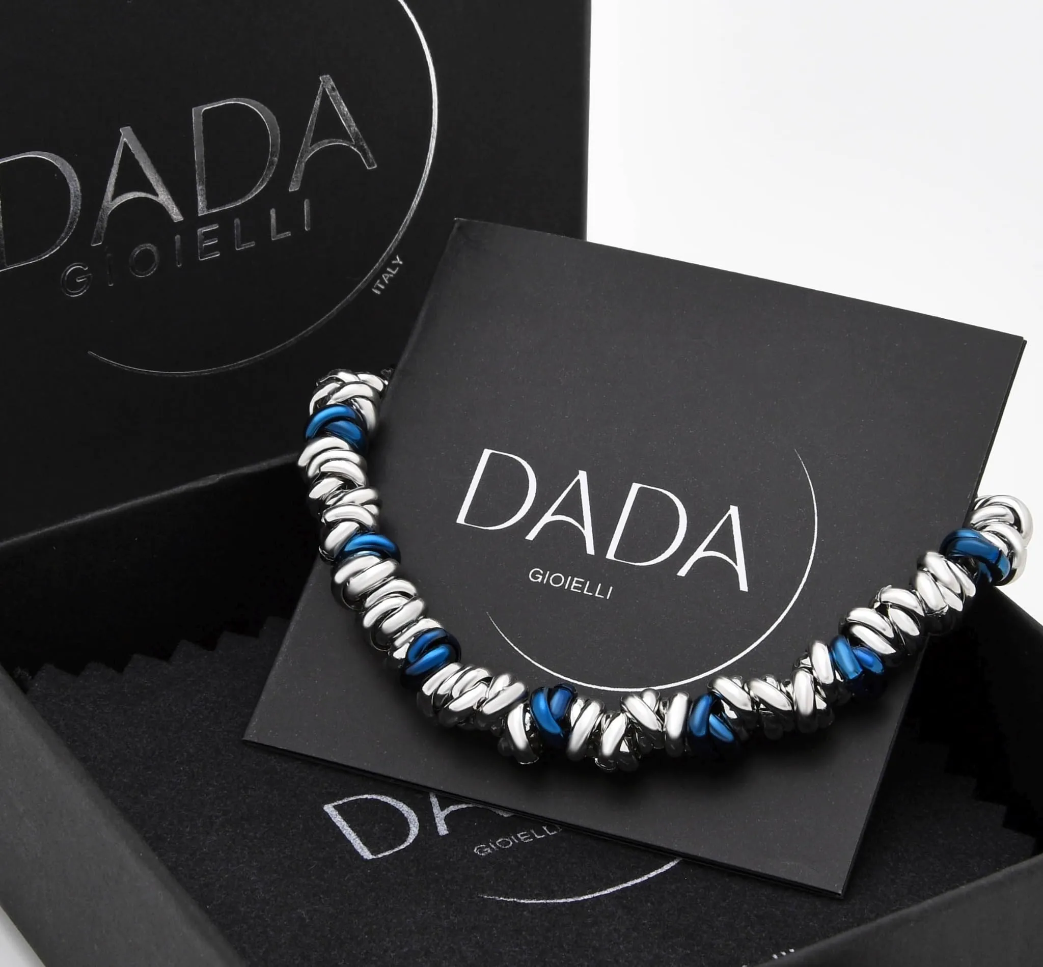 Dada Gioielli Bracciale Donna Nodini Intrecciati Acciaio Blu - immagine 3