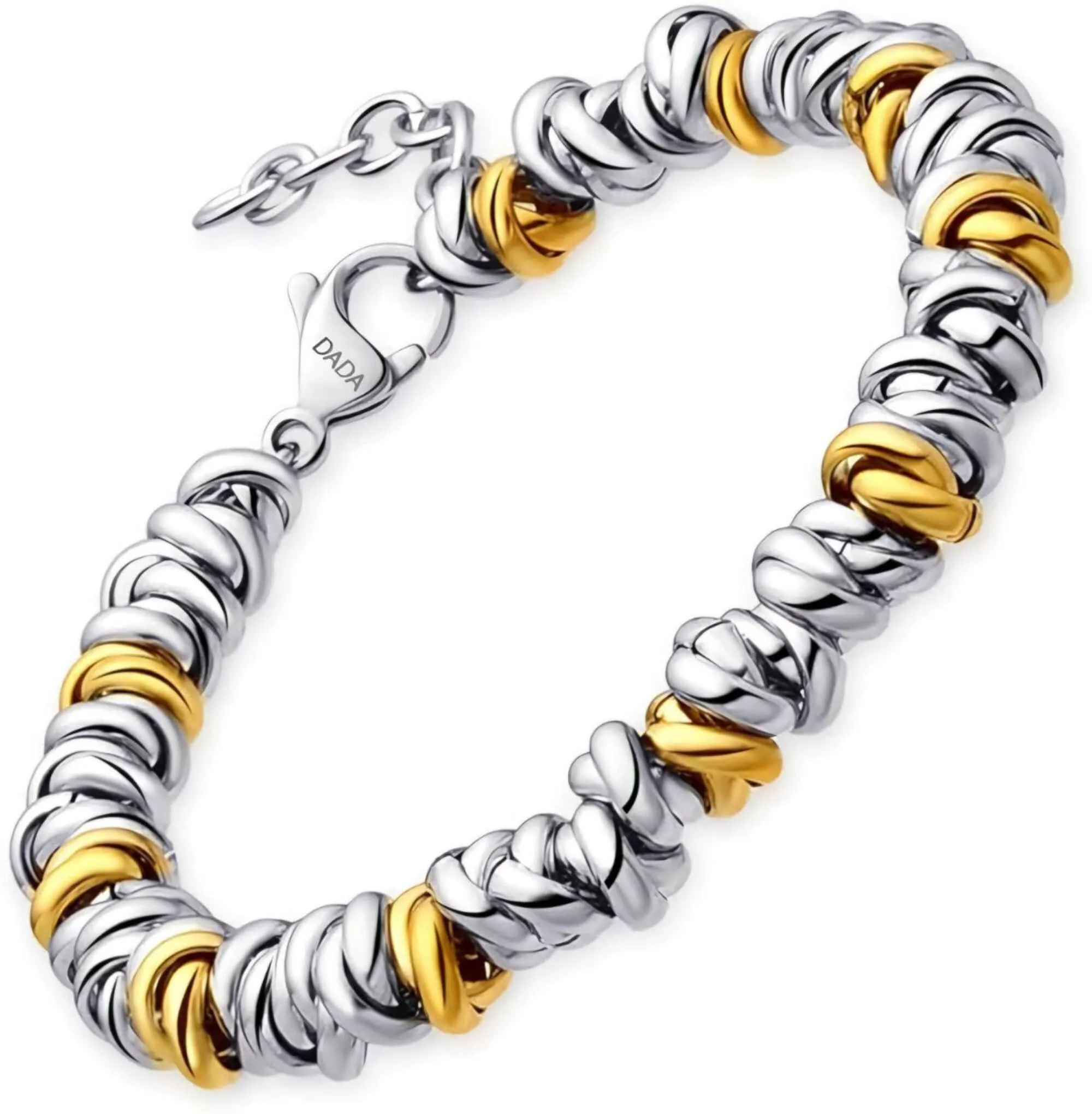 Dada Gioielli Bracciale Donna Nodini Intrecciati Acciaio Oro - immagine 1