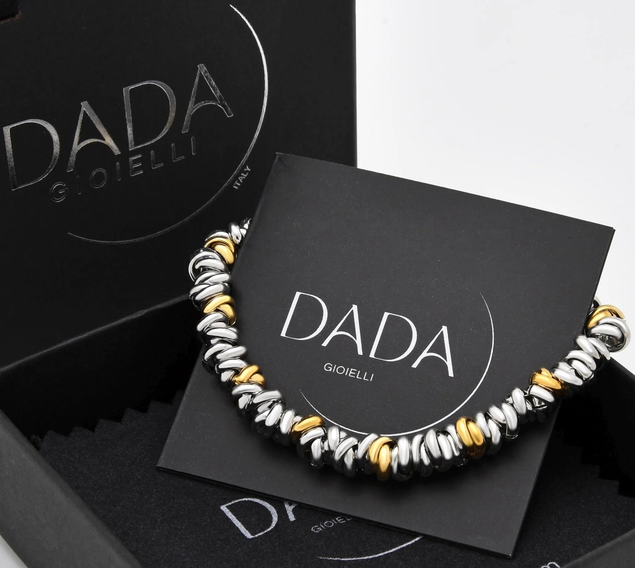 Dada Gioielli Bracciale Donna Nodini Intrecciati Acciaio Oro - immagine 3