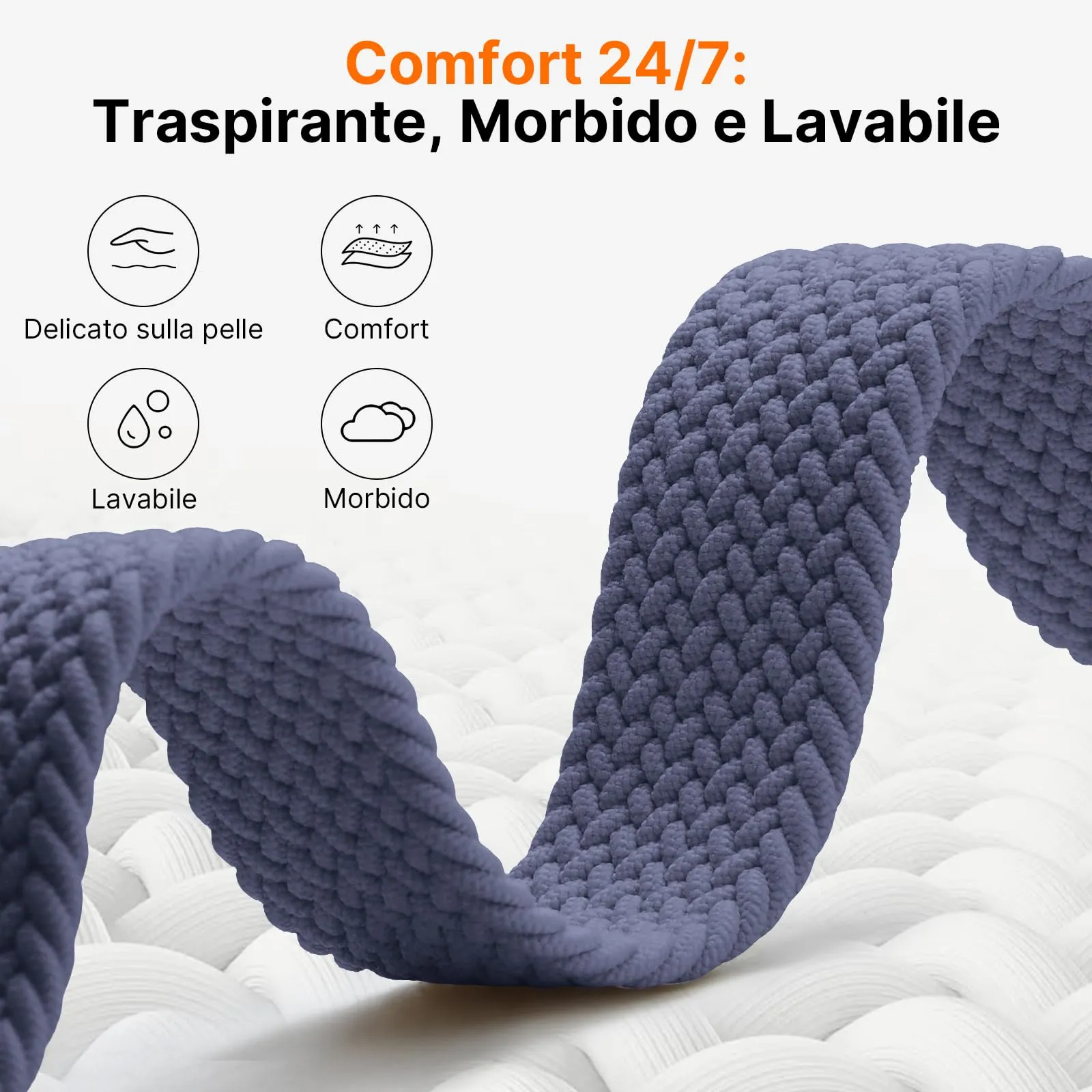 Fullmosa Cinturino in Nylon 20mm per Samsung Galaxy Watch 7/6/5/4 - immagine 3