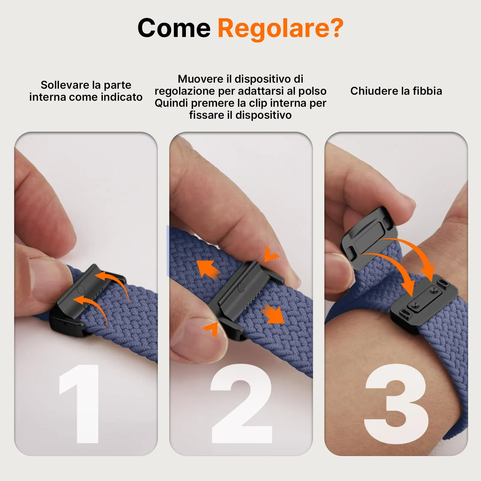 Fullmosa Cinturino Orologio e Smartwatch in Nylon 22mm con Sgancio Rapido - immagine 6