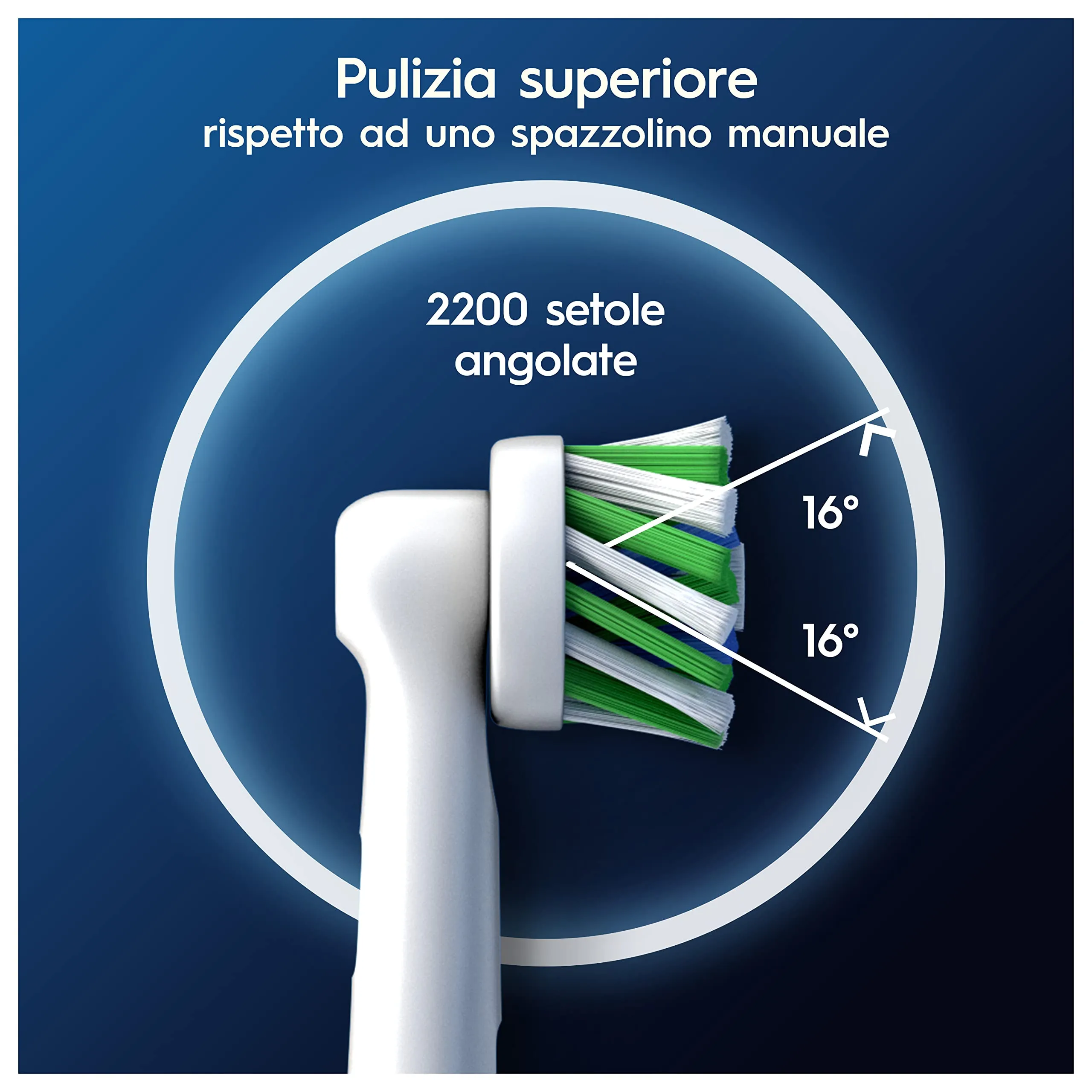 Oral-B Pro Cross Action Testine di Ricambio, Bianche, 10 Ricambi - immagine 4
