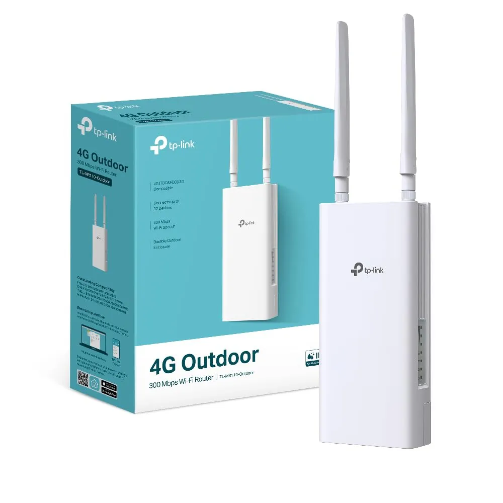 TP-Link TL-MR110-Outdoor 4G LTE Router Cat4 300Mbps IP65 PoE - immagine 1