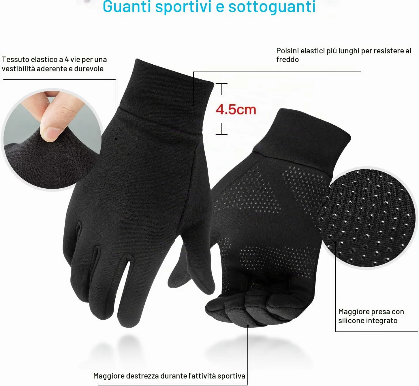 Unigear Guanti Termici Invernali Touchscreen per Uomo e Donna, Nero, XL - immagine 3