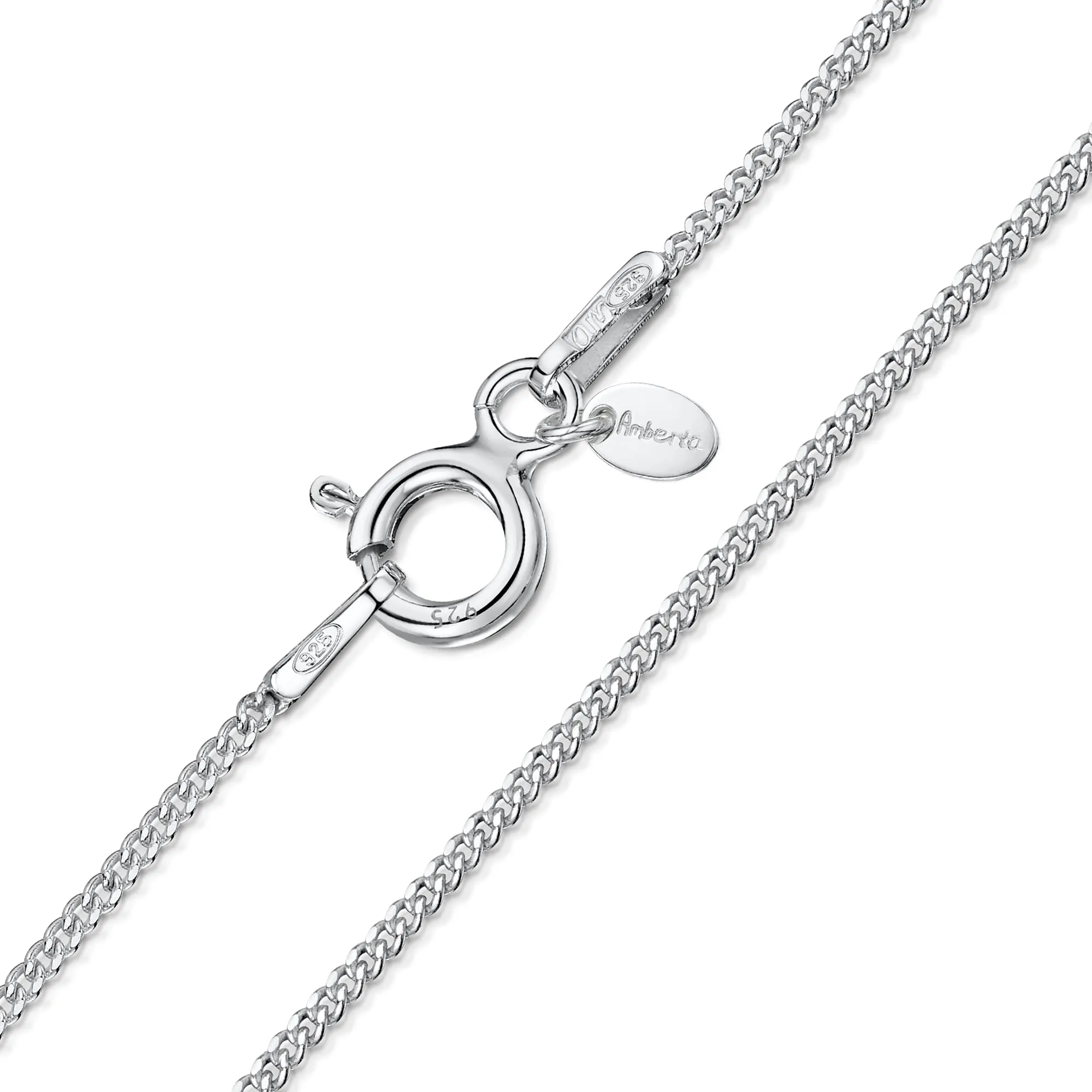 Amberta Collanina Catenina Argento Sterling 925 Modello Barbazzale 1.1 mm - 50 cm - immagine 1