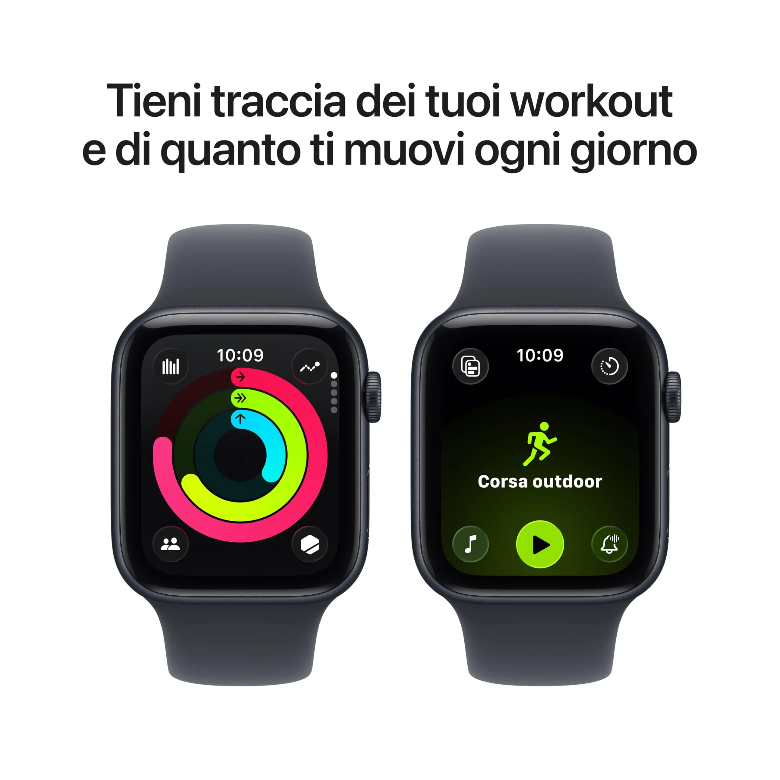 Apple Watch SE 3 GPS, Cassa 44 mm, Alluminio Mezzanotte, Cinturino Sport Mezzanotte M/L - immagine 5