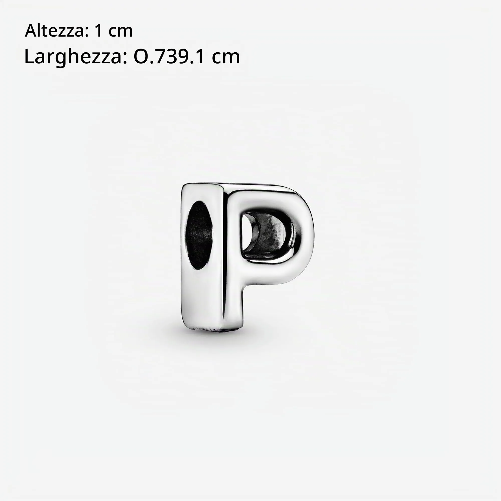 Pandora Moments Lettera P Charm Alfabeto Reversibile in Argento Sterling - immagine 7