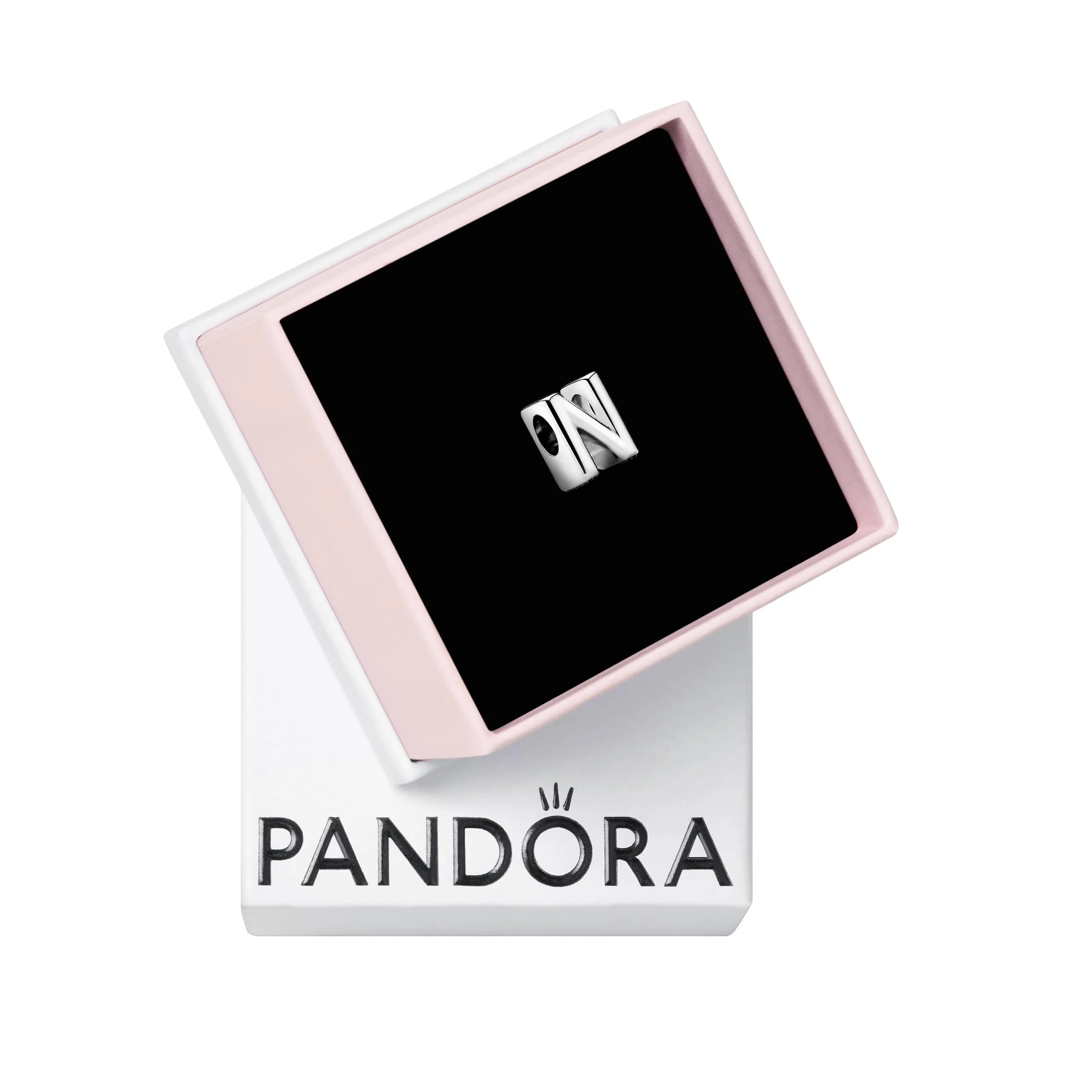 Pandora Moments Lettera N Charm Alfabeto Reversibile in Argento Sterling - immagine 1