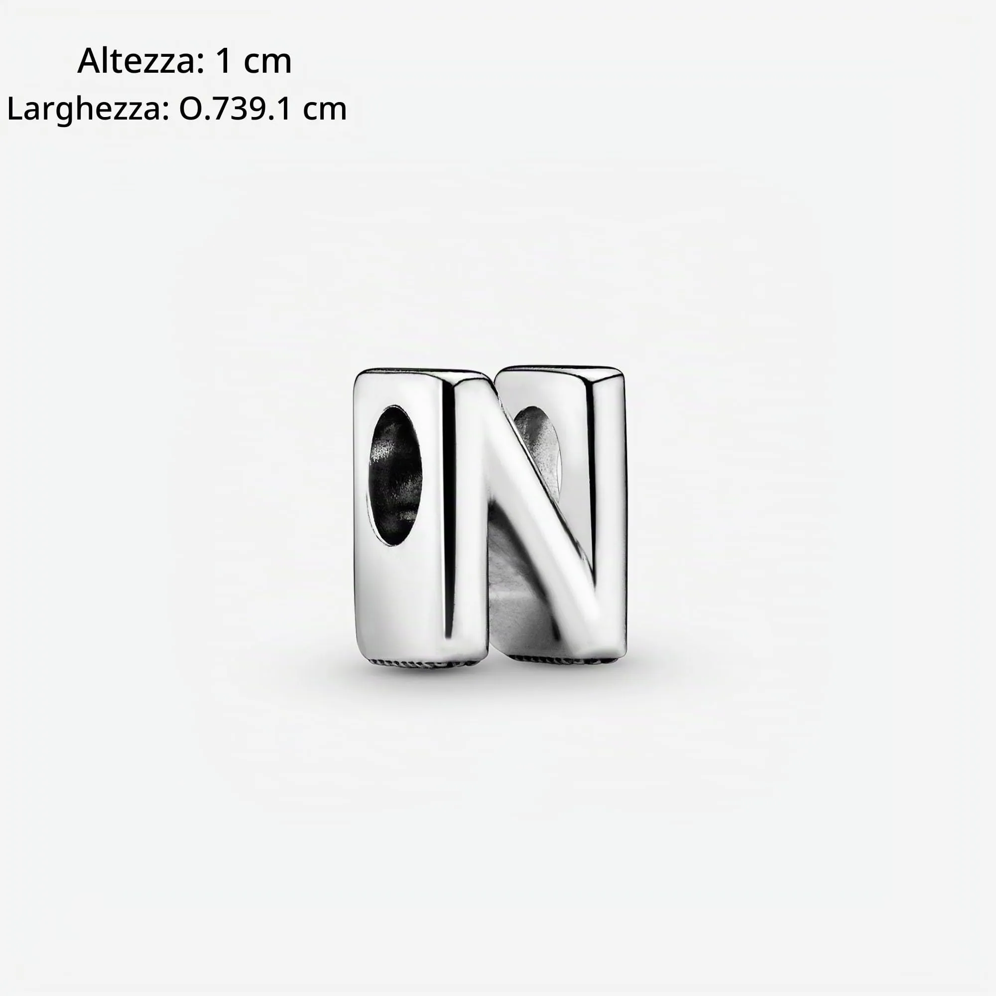 Pandora Moments Lettera N Charm Alfabeto Reversibile in Argento Sterling - immagine 6