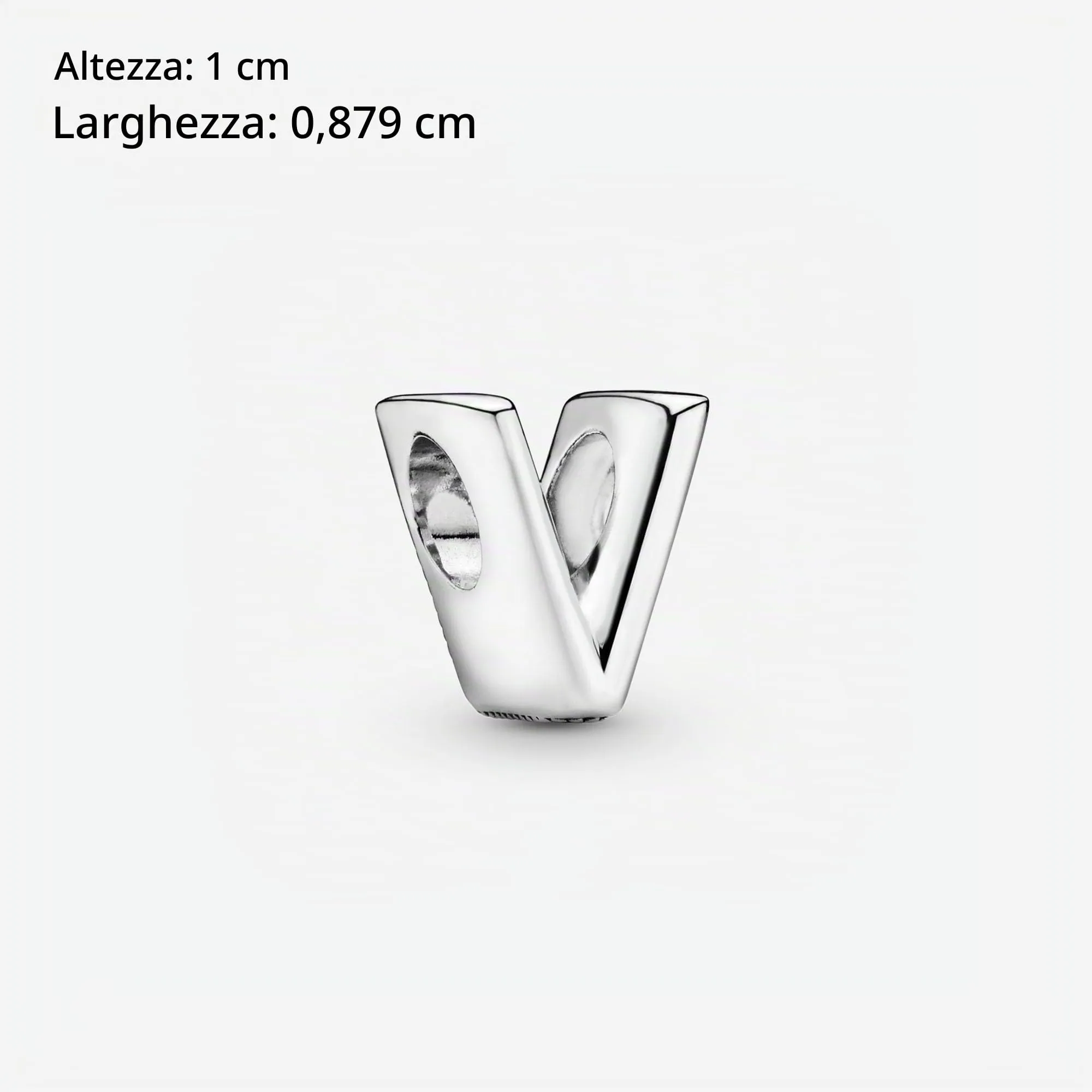 Pandora Moments Lettera V - Charm Alfabeto Reversibile in Argento Sterling - immagine 6