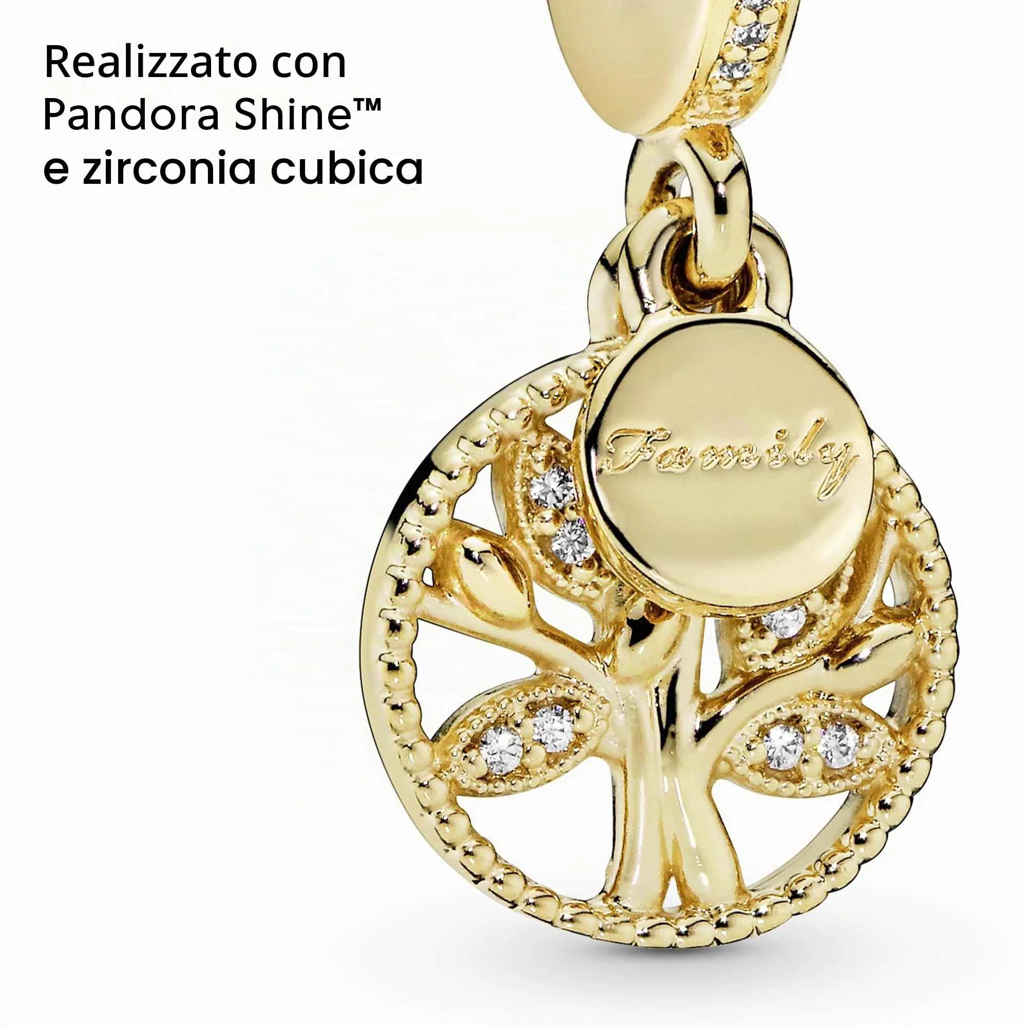 Pandora Icons Pendente Albero Genealogico in Oro 14k con Zirconi Cubici Trasparenti - immagine 3