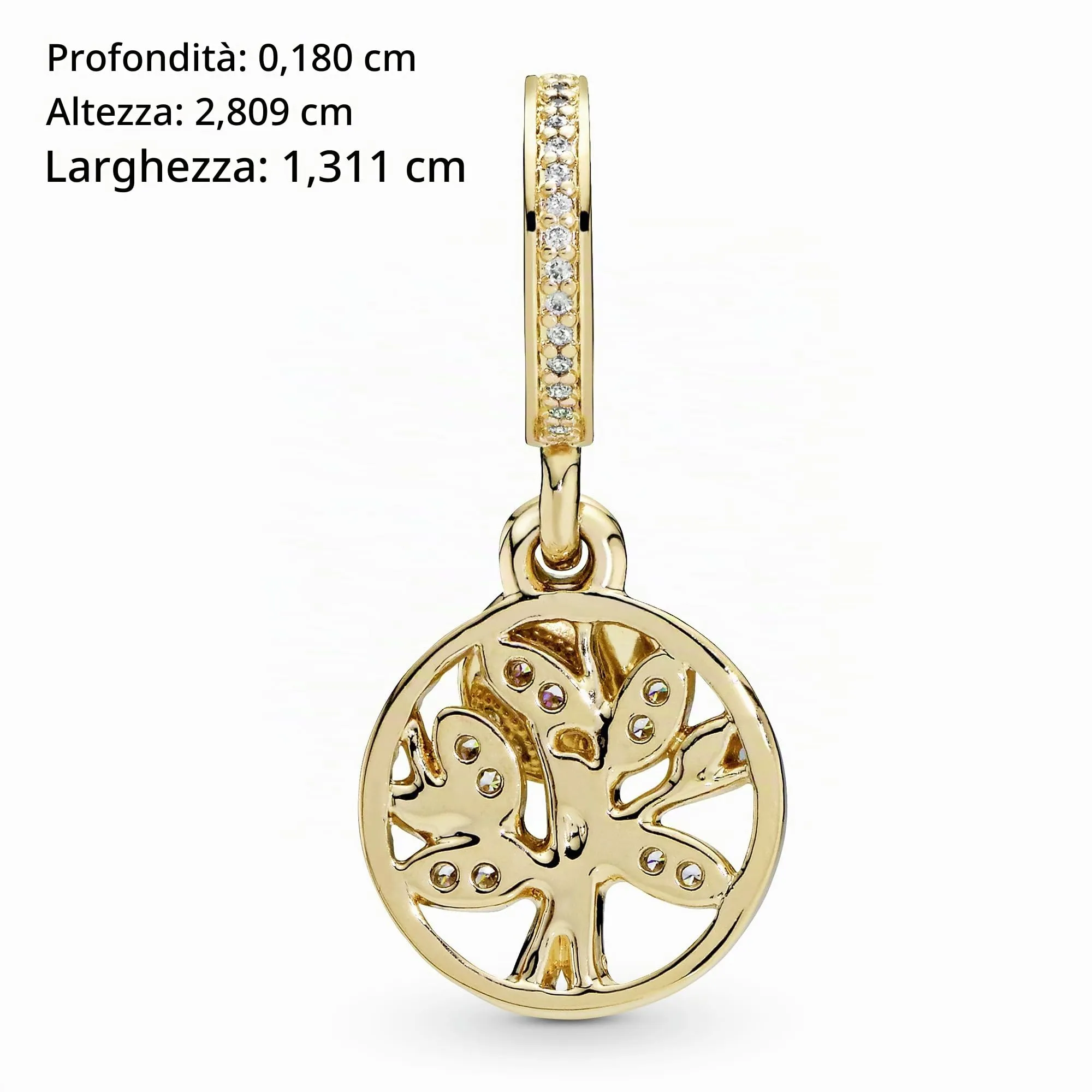 Pandora Icons Pendente Albero Genealogico in Oro 14k con Zirconi Cubici Trasparenti - immagine 5