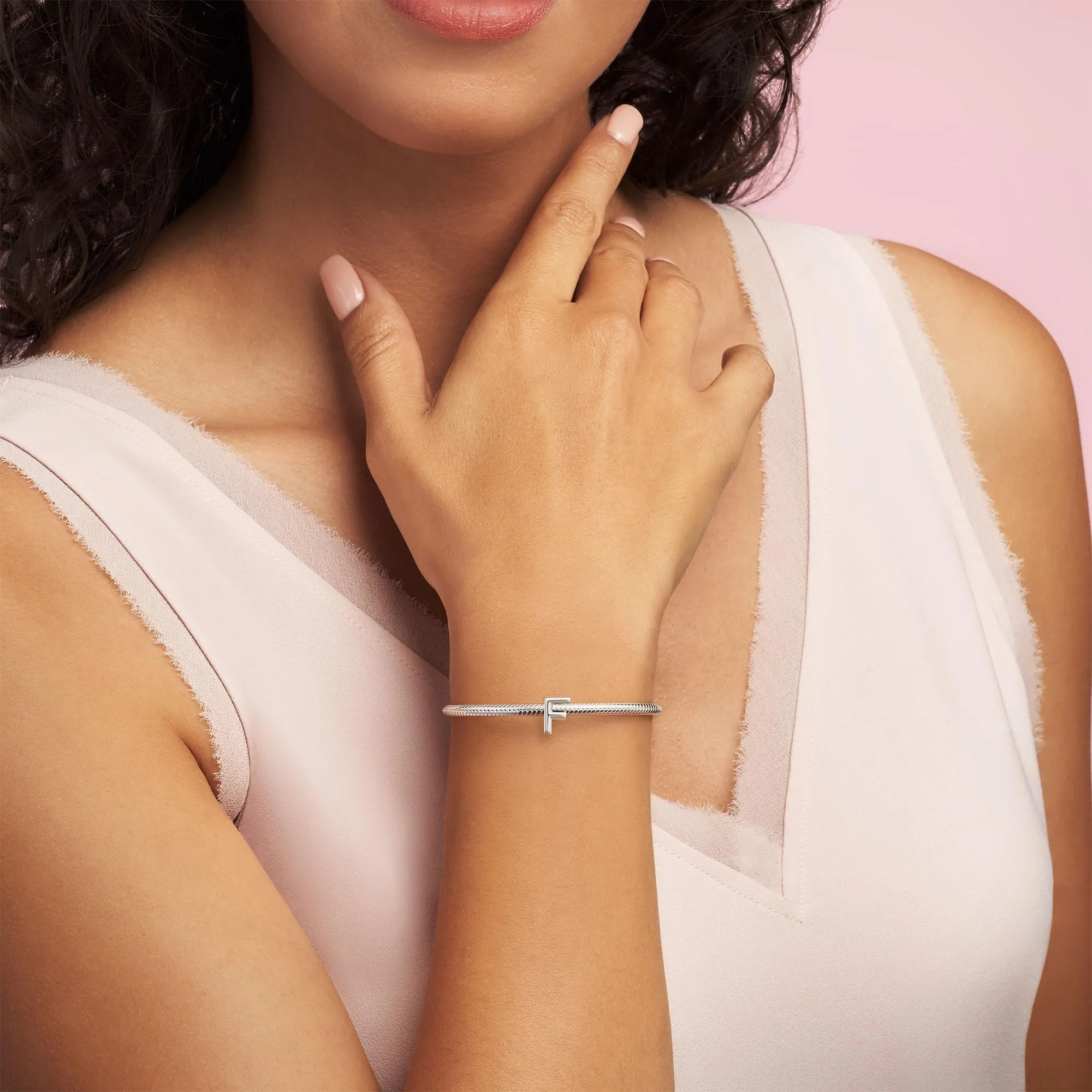 Pandora Ciondolo in argento con lettera F - immagine 3
