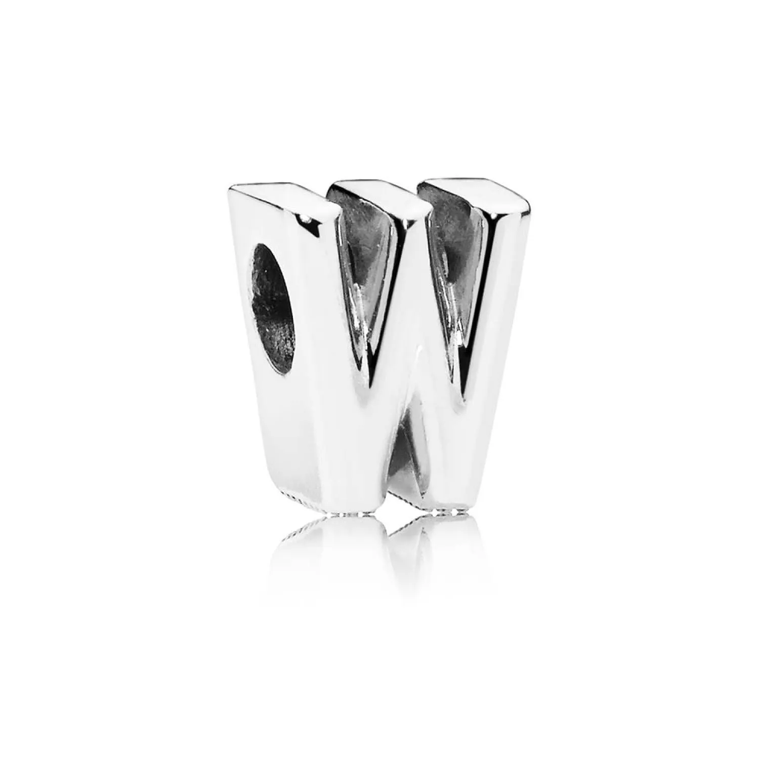 Pandora Ciondolo in argento con lettera W - immagine 1