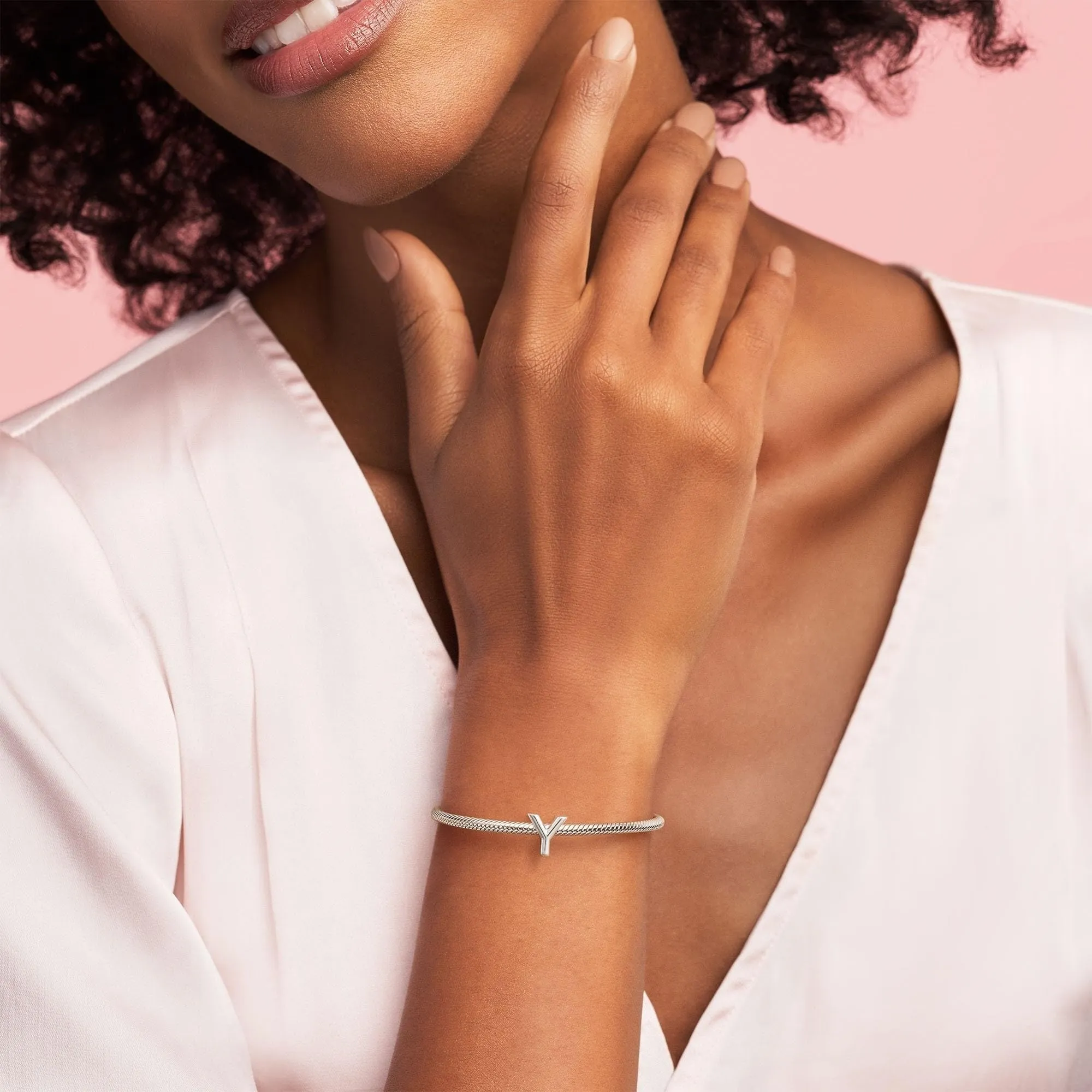 Pandora Silver Letter Y Charm - immagine 3