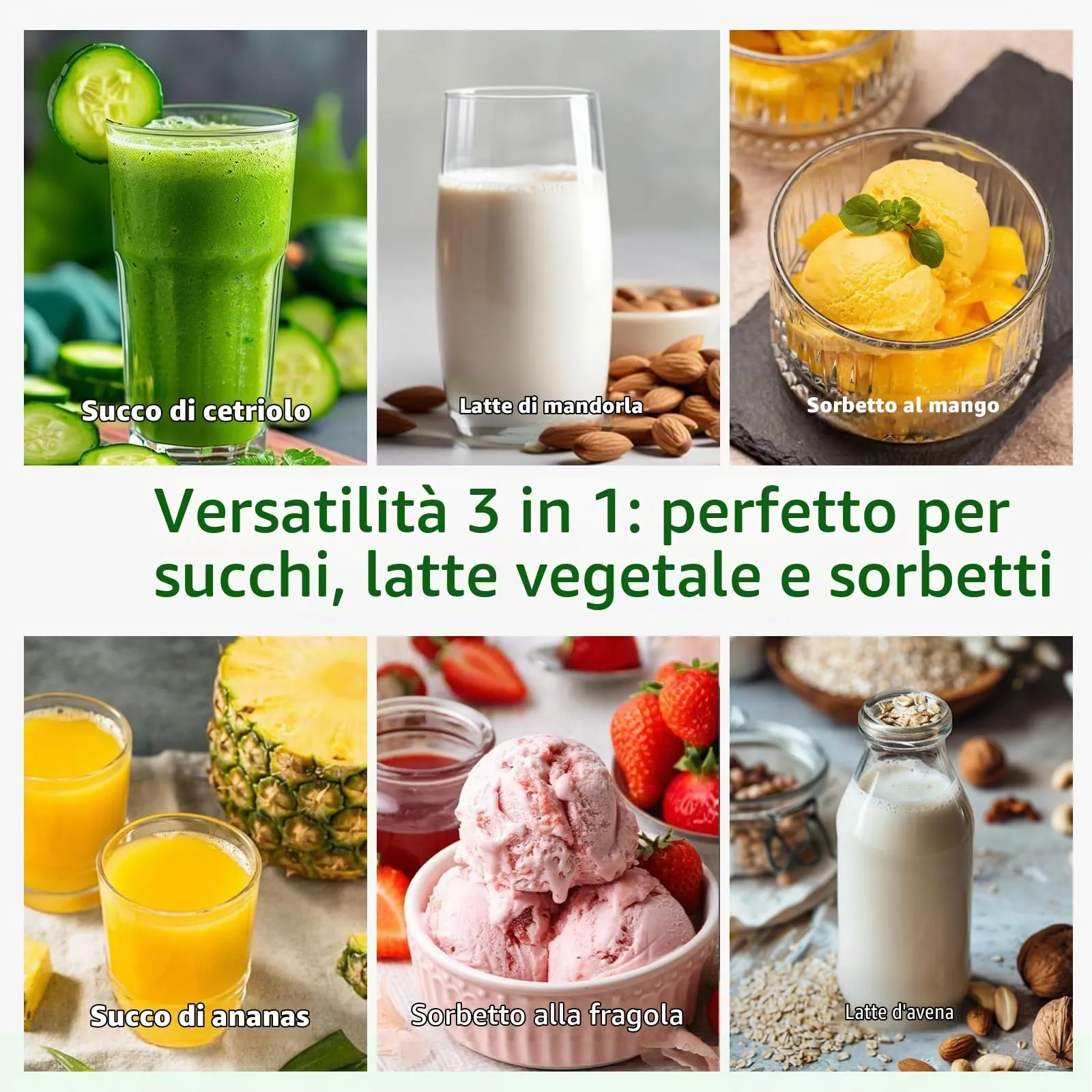 XTKKGFBIR SJ-065 Estrattore Frutta e Verdura, 400W, Bocca XL 152 mm - immagine 3