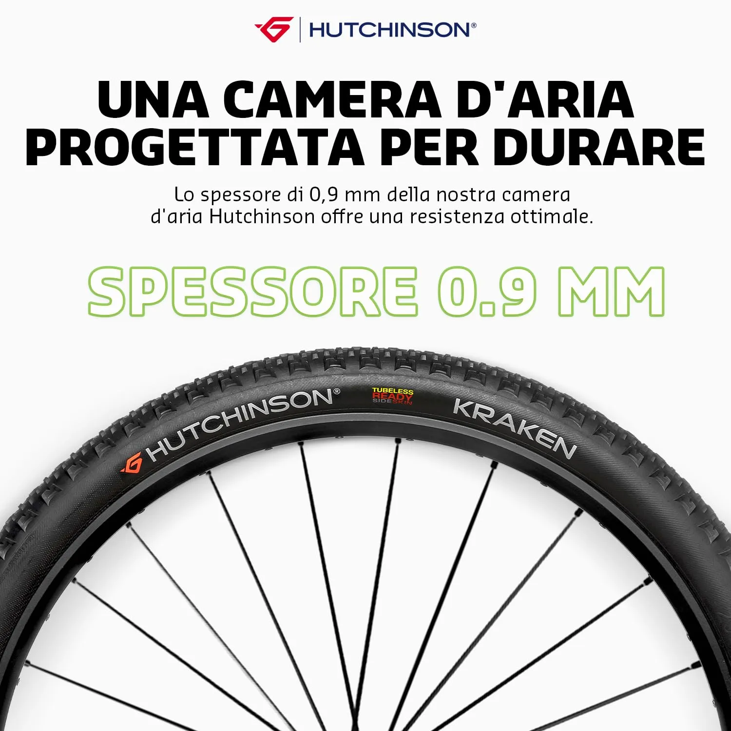 Hutchinson Camera d'aria Standard 27,5 x 1,70-2,35 Valvola Presta 48 mm - Set di 2 - immagine 3