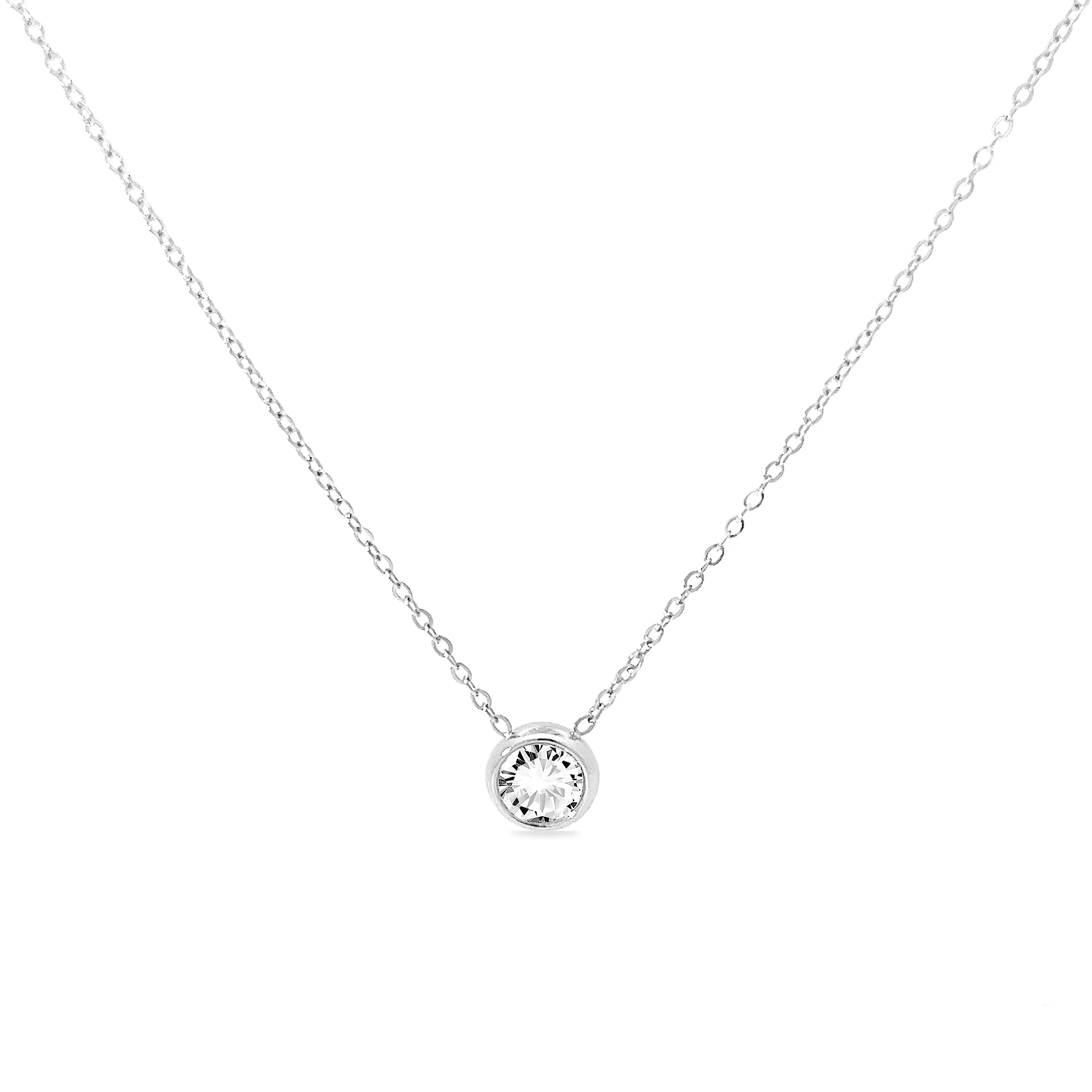 Amorino Collana Donna Punto Luce in Acciaio Inossidabile, Argento - immagine 3