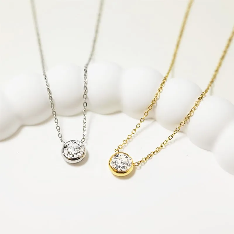 Amorino Collana Donna Punto Luce in Acciaio Inossidabile, Argento - immagine 7
