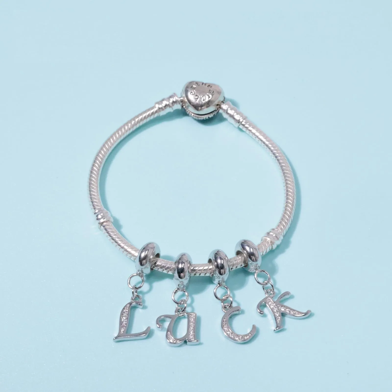 XWN Lettera Bead Charm in Argento Sterling 925 con Cubic Zirconia, Compatibile con Braccialetti Pandora e Collane Europee - immagine 7