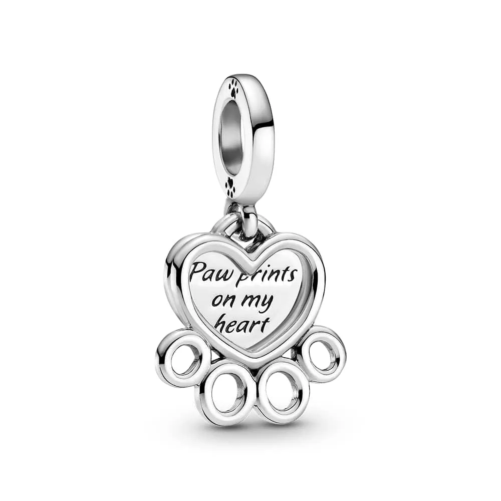 Pandora Passions Pendente in Argento Sterling con Cuore e Zampa - immagine 1