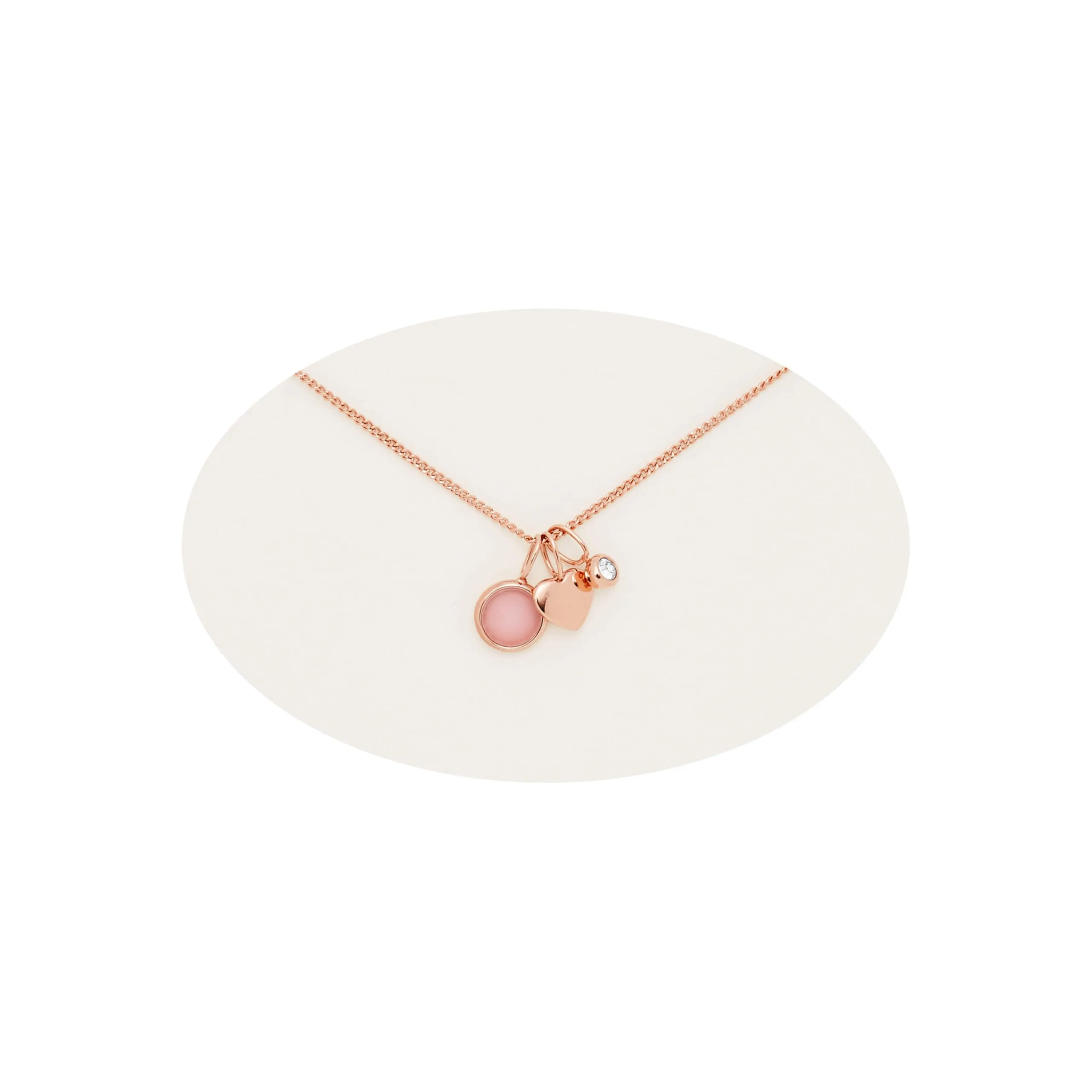 Fossil Collana Da Donna Personalizzata in Acciaio Inossidabile Oro Rosa, JF03046791 - immagine 2