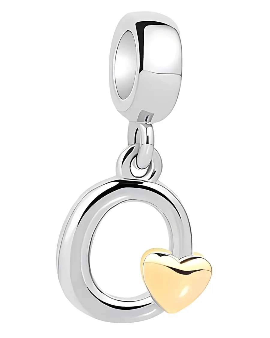XWN Lettera Bead Charm Alfabeto in Argento Sterling 925 con Cubic Zirconia, Compatibile con Braccialetti Pandora e Collane Europee - immagine 1