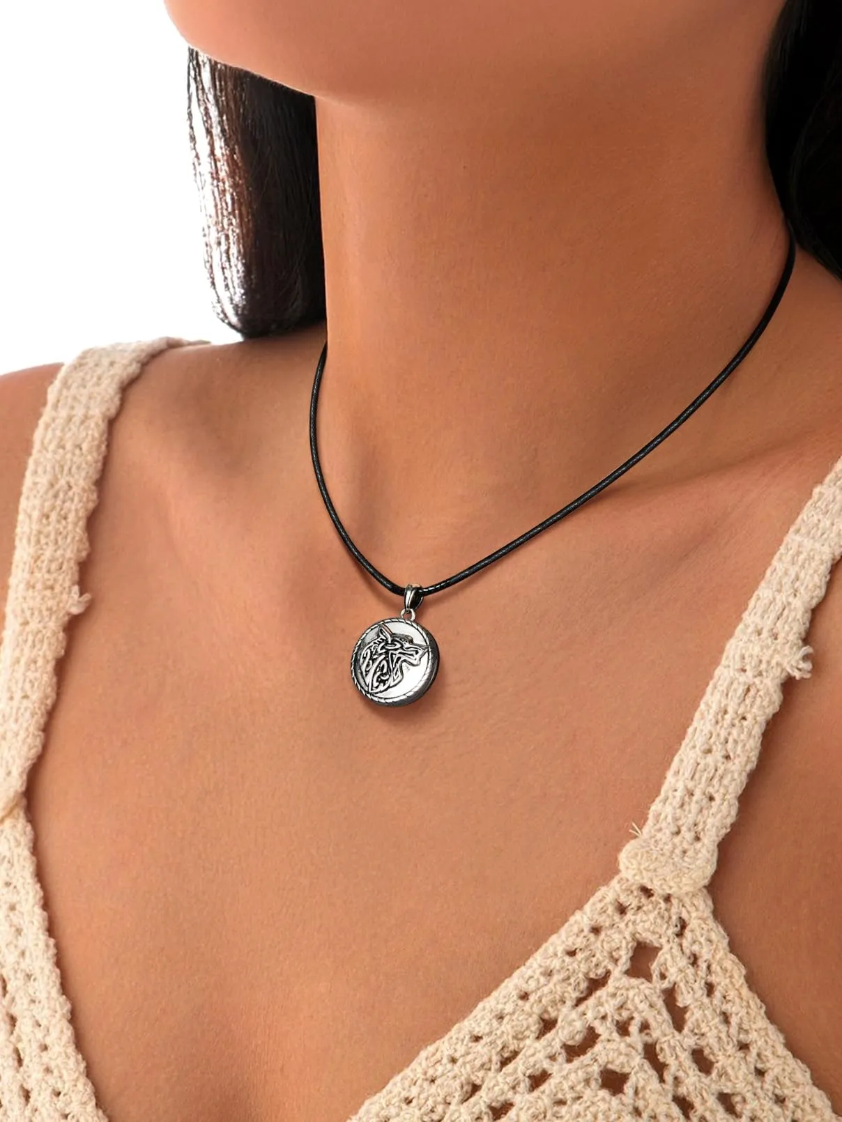 FaithHeart Cordino per Ciondolo in Similpelle Intrecciato Impermeabile, 2 mm, Nero, con Chiusura in Acciaio Inossidabile, 40 cm - immagine 4