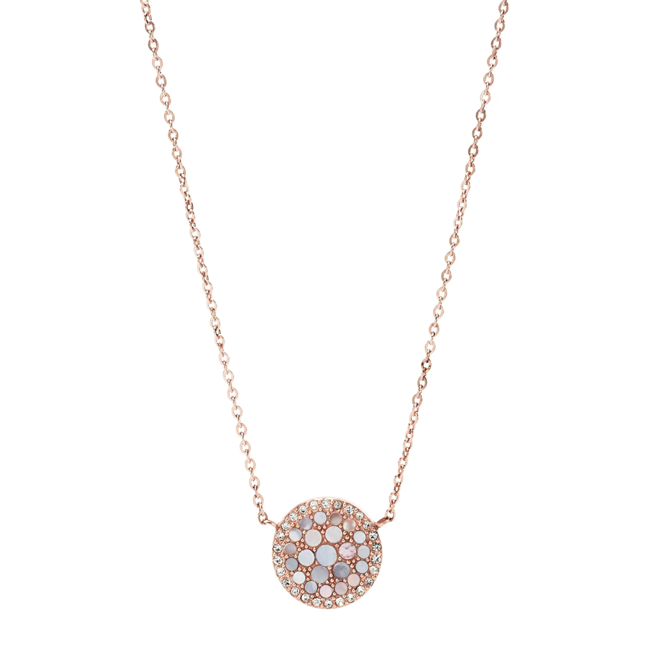 Fossil Collana Donna in Acciaio Inossidabile e Madreperla, Rosa e Oro Rosa, JF01740791 - immagine 1