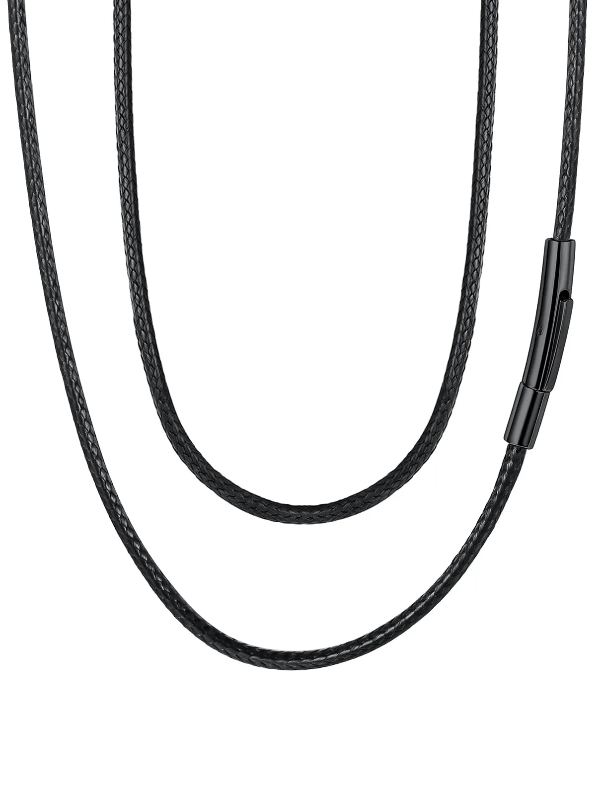 FaithHeart Collana Uomo in Pelle Sintetica Impermeabile 2/3 mm, 40-75 cm - immagine 1