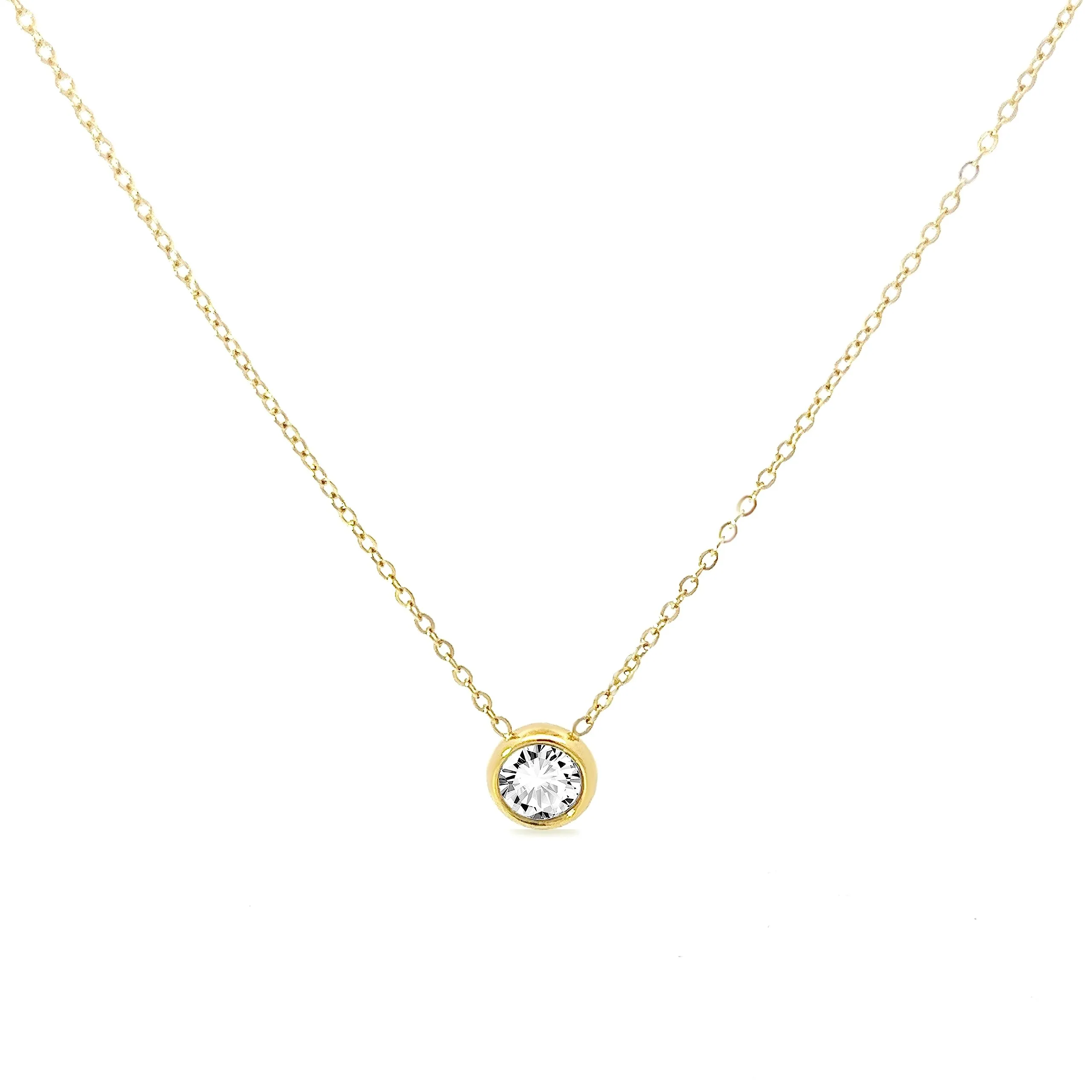 Amorino Collana Donna Punto Luce in Acciaio Inossidabile, Oro - immagine 3