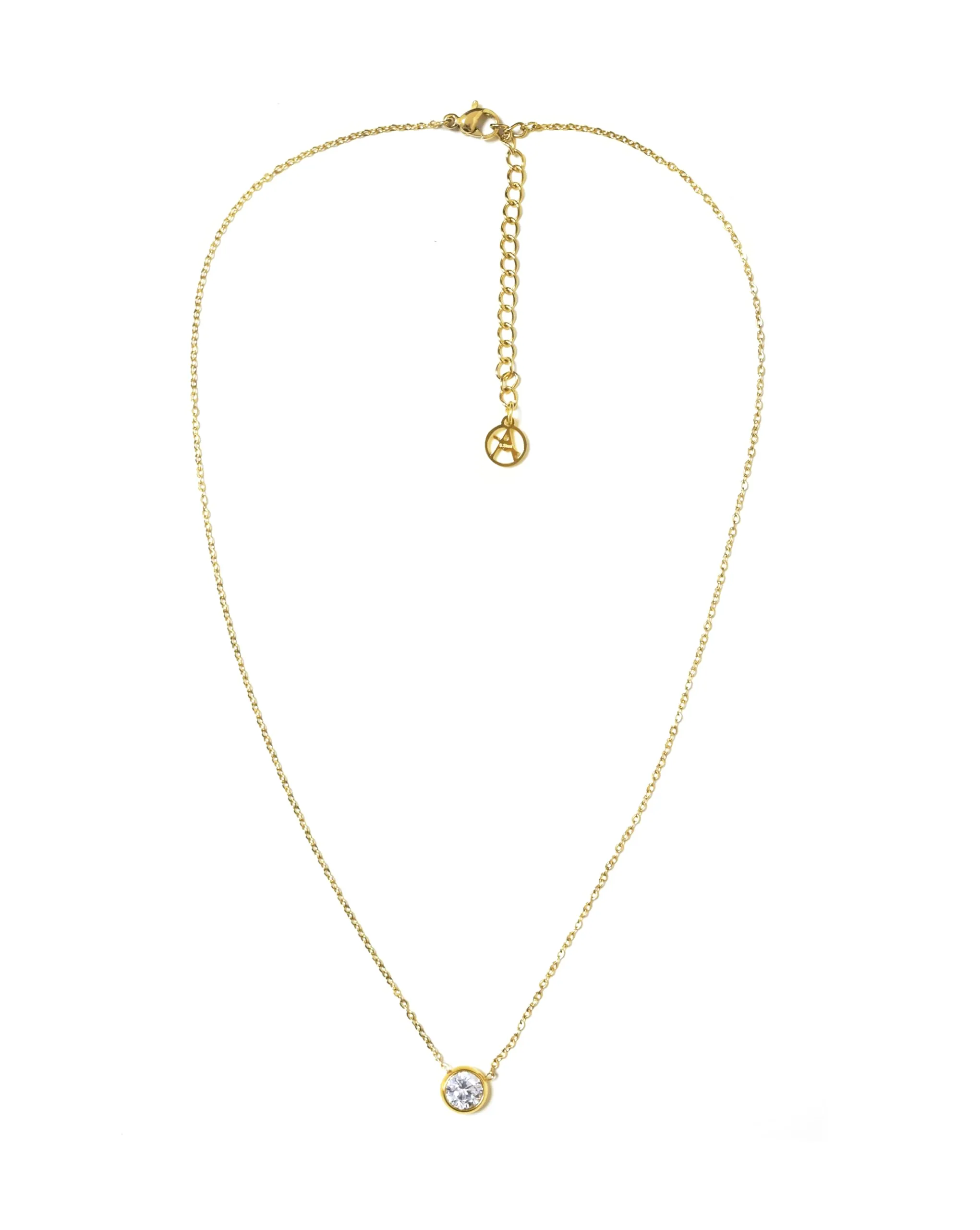 Amorino Collana Donna Punto Luce in Acciaio Inossidabile, Oro - immagine 5