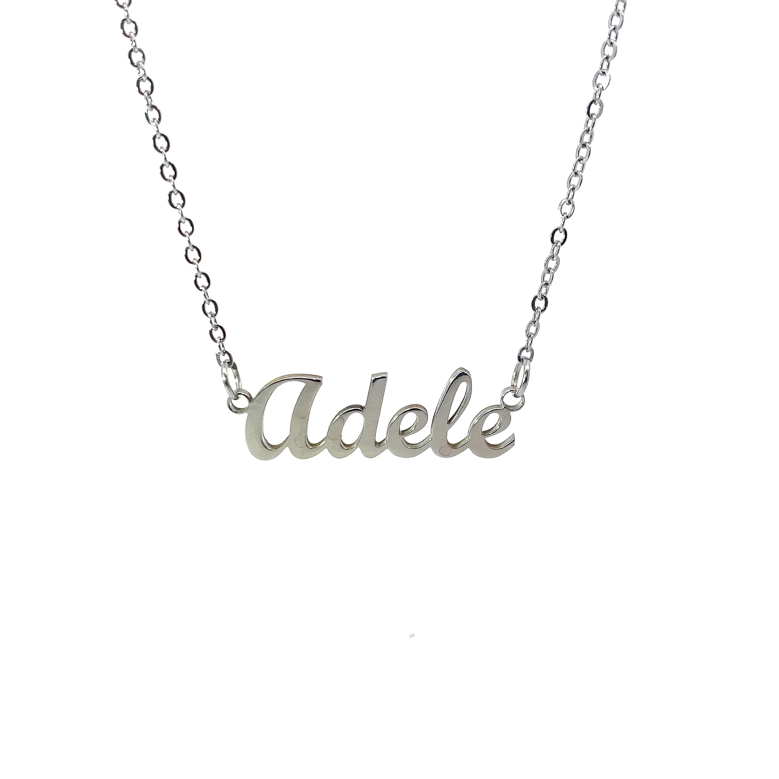 10:10 Collana Donna Nome Personalizzato in Acciaio Inox Anallergico, Finitura Lucida, Catena Sottile Regolabile - immagine 1