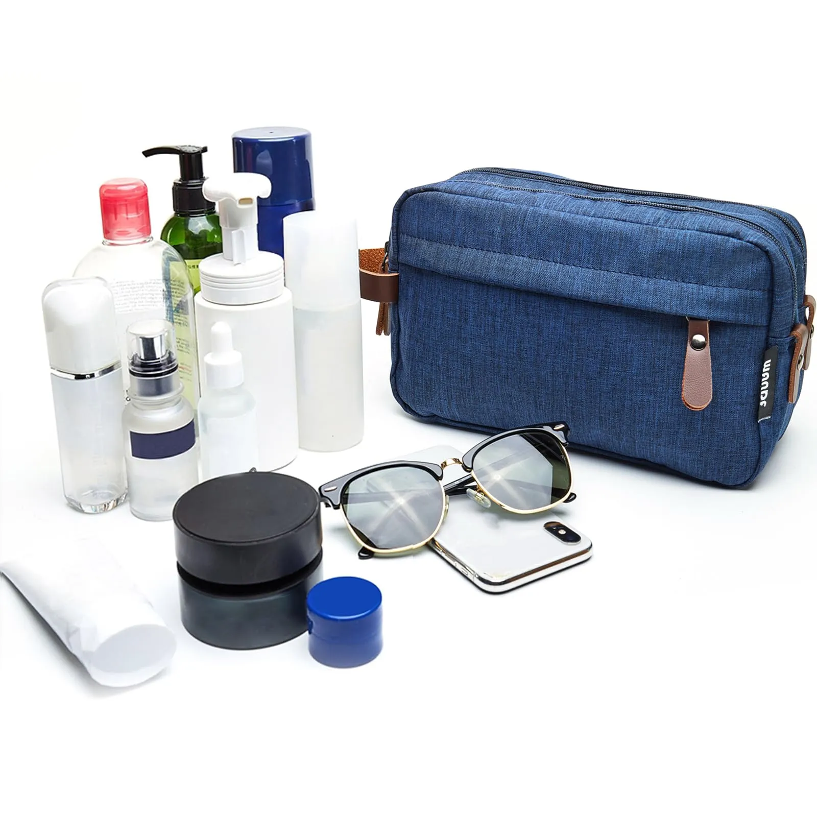 WANDF Borsa da toilette in Nylon Leggero, Blu - immagine 5