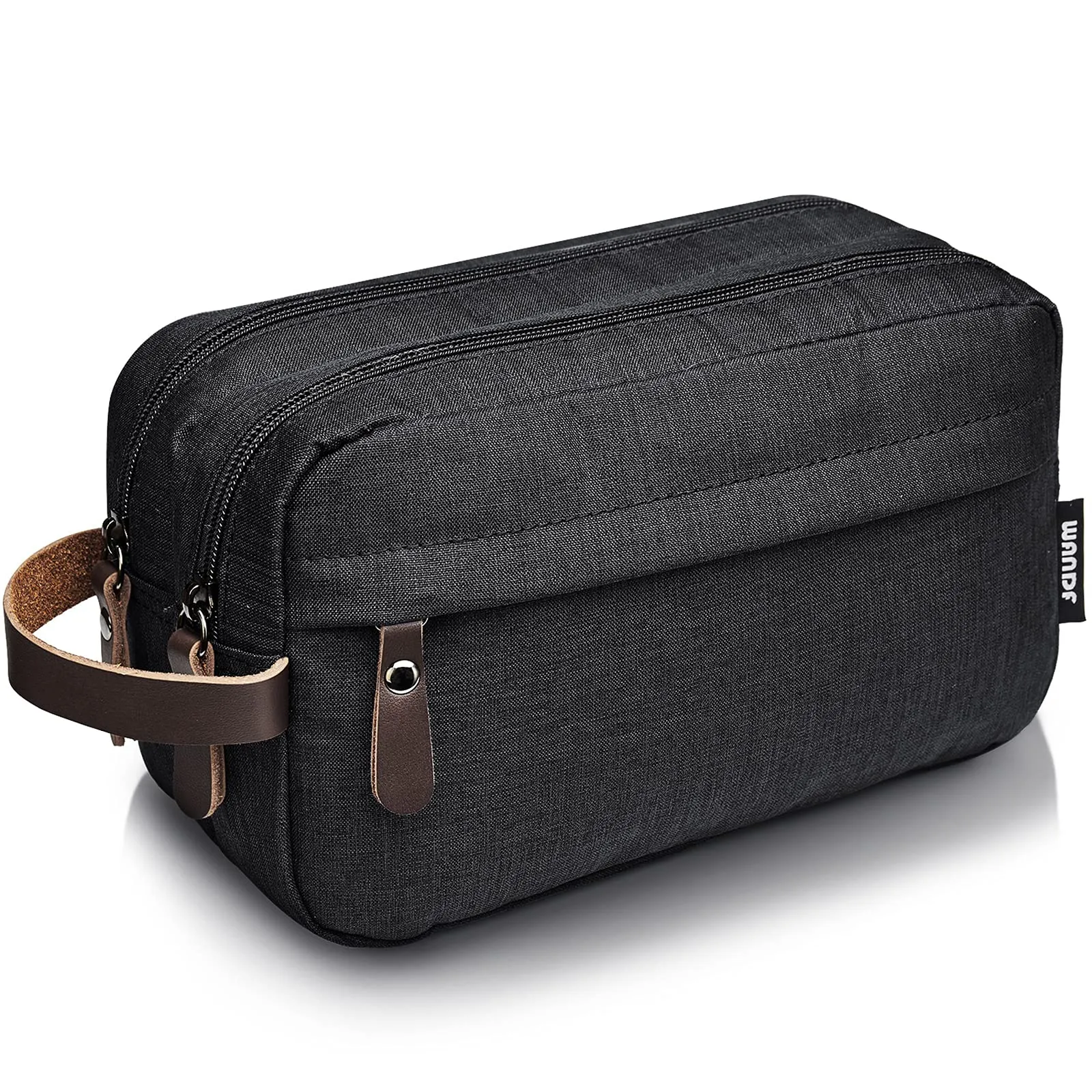 WANDF Borsa da toilette in Nylon Leggero, Nero - immagine 1