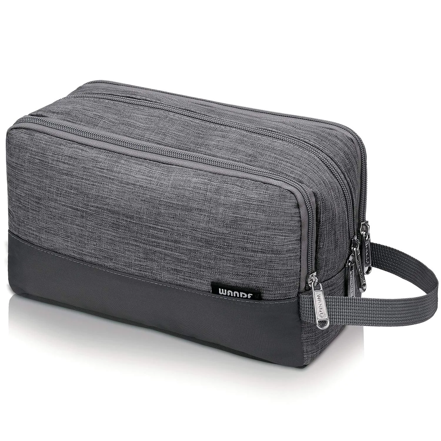 WANDF Borsa da toilette in Nylon Leggero, Grigio Denim - immagine 1