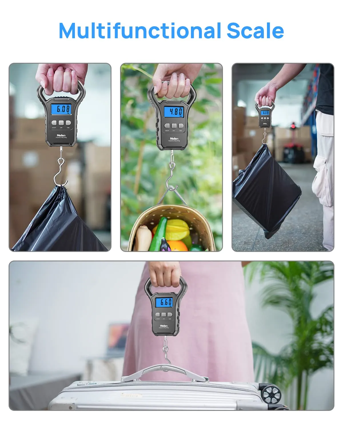 Meilen Bilancia Digitale per Bagagli e Pesca, 50kg/110lb - immagine 7