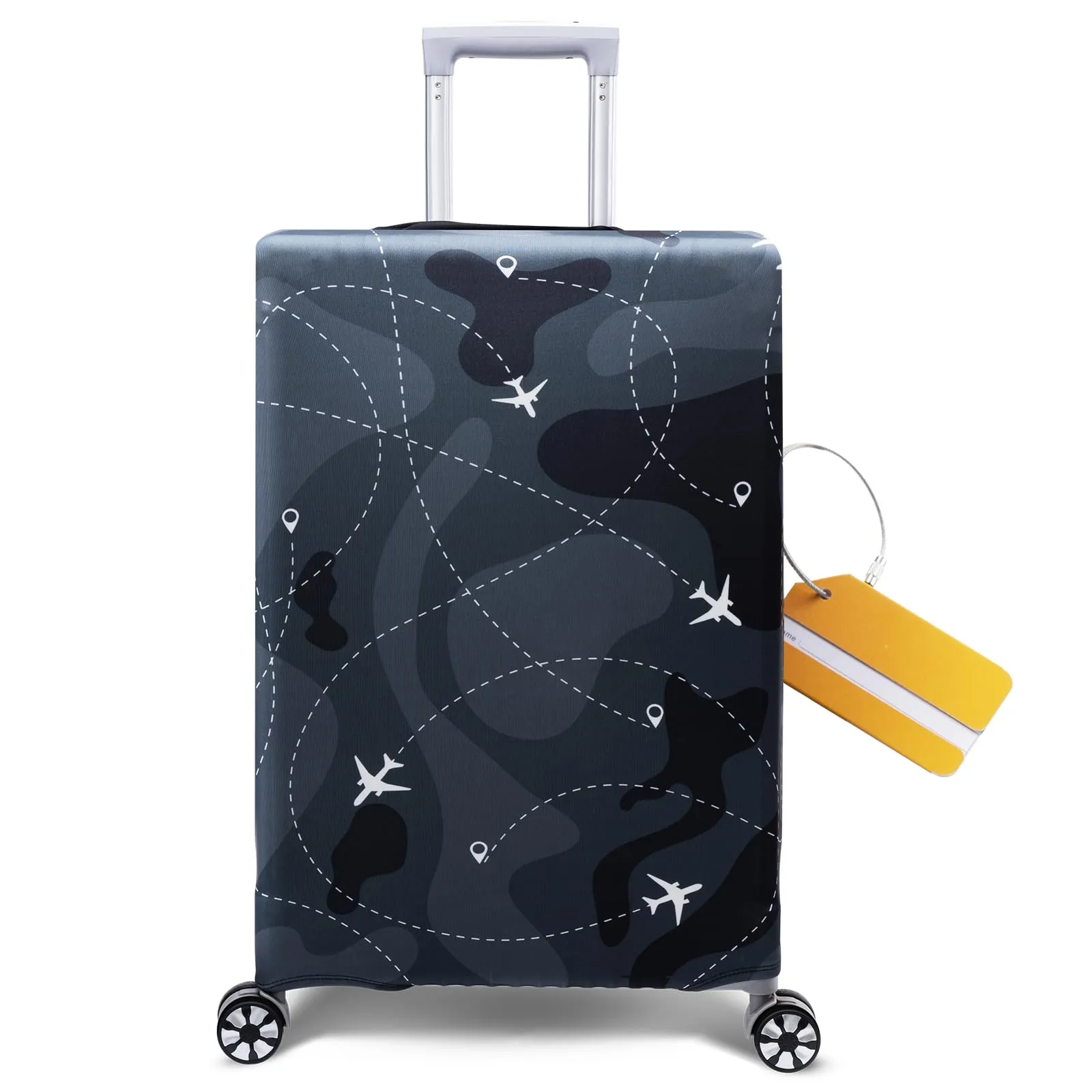 OrgaWise Copri Valigia per Bagaglio da Viaggio 25-28 pollici (65-70cm), Flight, L con Etichetta per Bagaglio - immagine 1