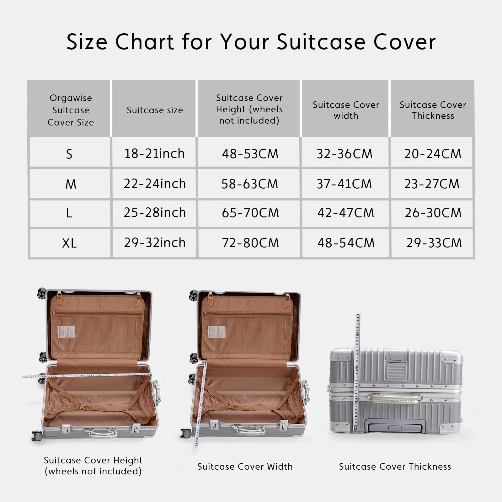 OrgaWise Copri Valigia 22-24 pollici con Etichetta per Bagaglio, World, M - immagine 3