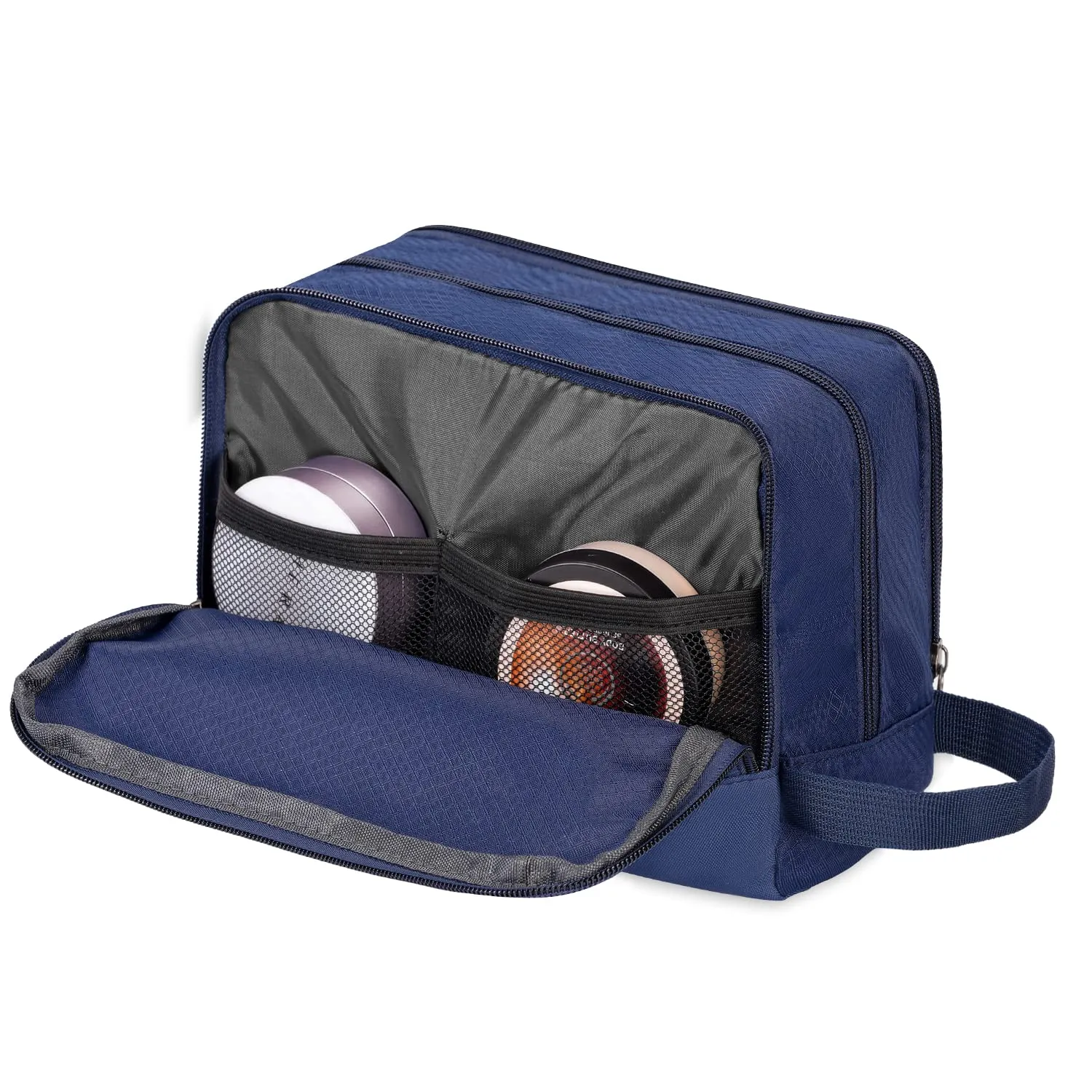 WANDF Cosmetic Toiletry Bag for Men and Women, Royal Blue - immagine 3