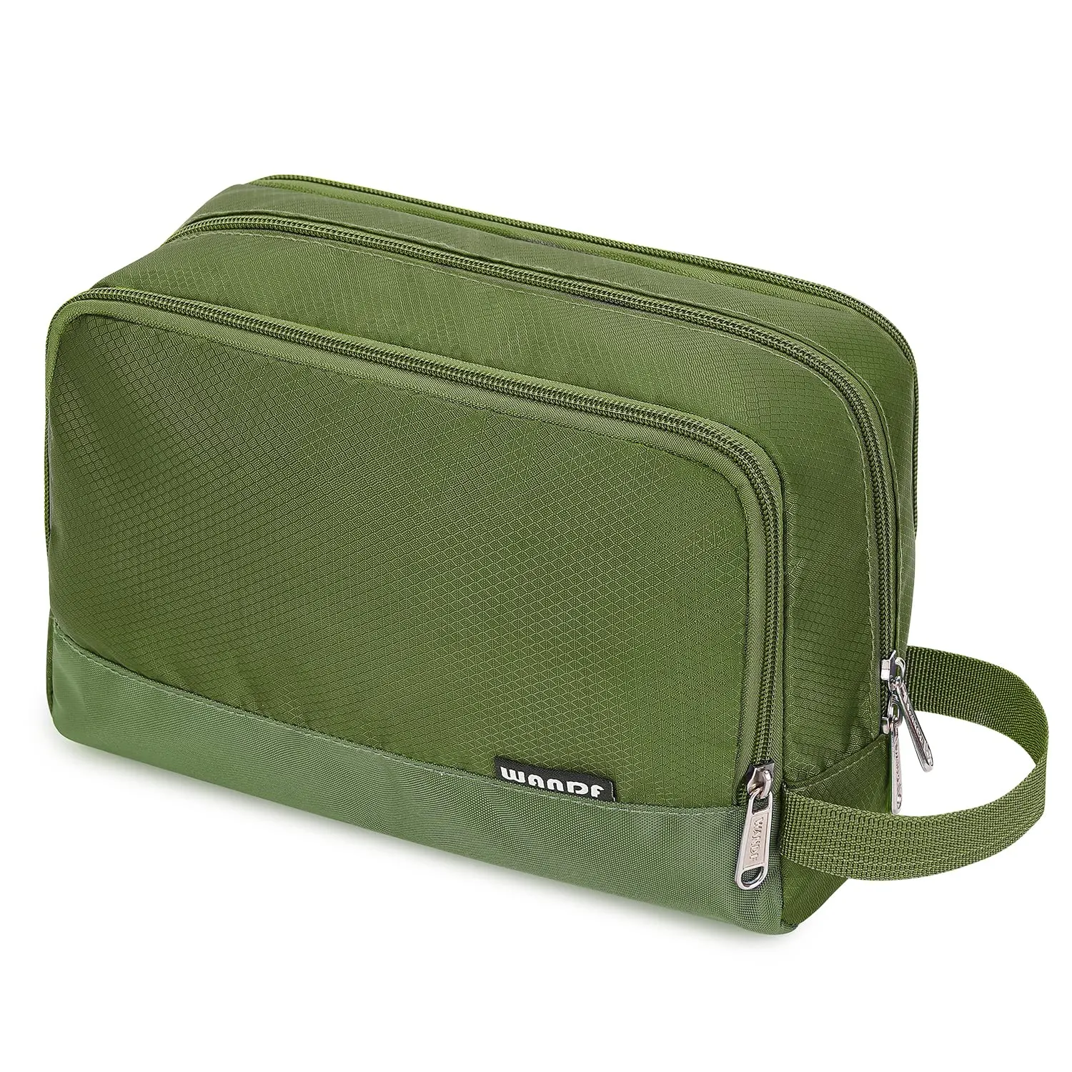 WANDF Beauty Bag Toiletry Bag for Men and Women, A-Pure Army Green - immagine 1