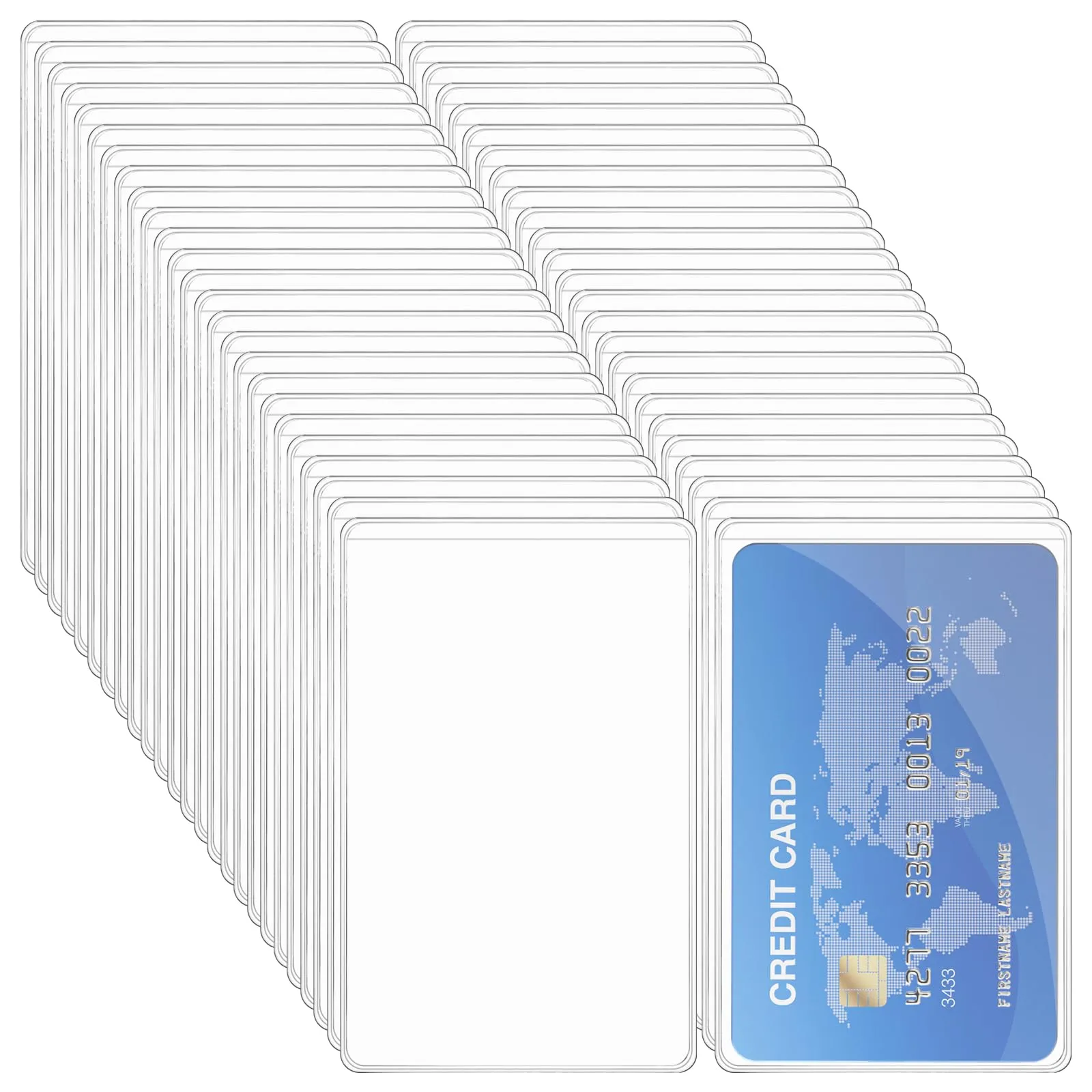 Vicloon Custodie Protettive Trasparenti per Carte, 50 Pezzi - immagine 1