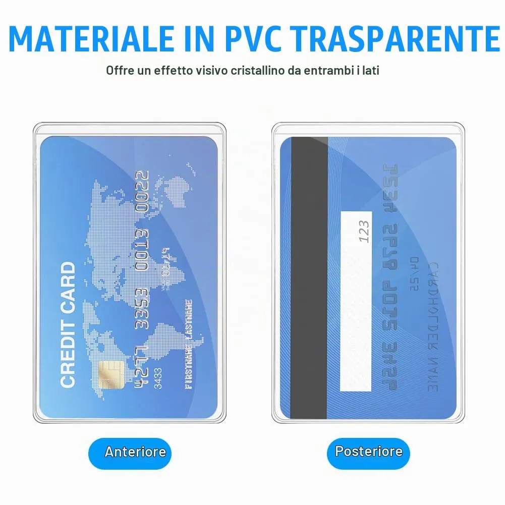 Vicloon Custodie Protettive Trasparenti per Carte, 50 Pezzi - immagine 3