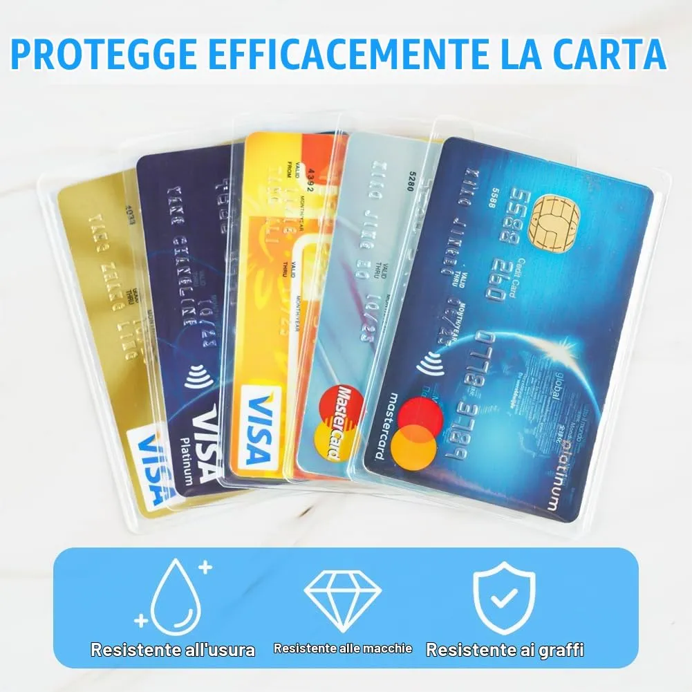Vicloon Custodie Protettive Trasparenti per Carte, 50 Pezzi - immagine 4