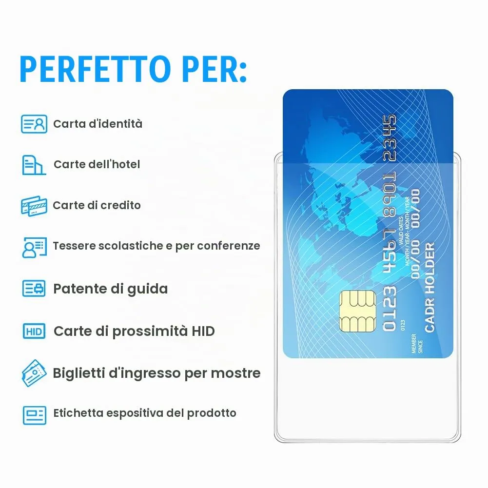 Vicloon Custodie Protettive Trasparenti per Carte, 50 Pezzi - immagine 5